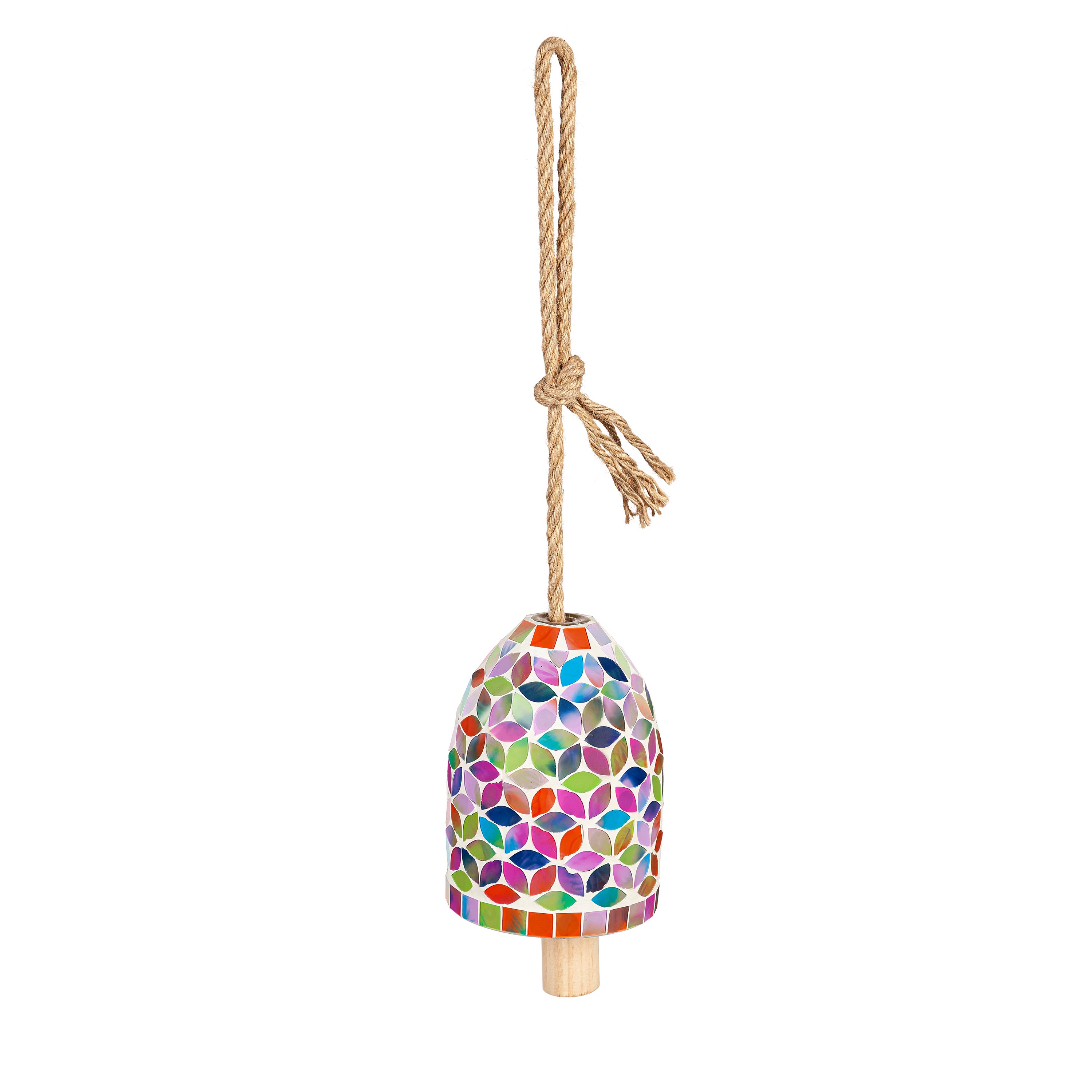 Evergreen 2WC2262 7.09-in Multi-color Porcelain Bell Wind Chime