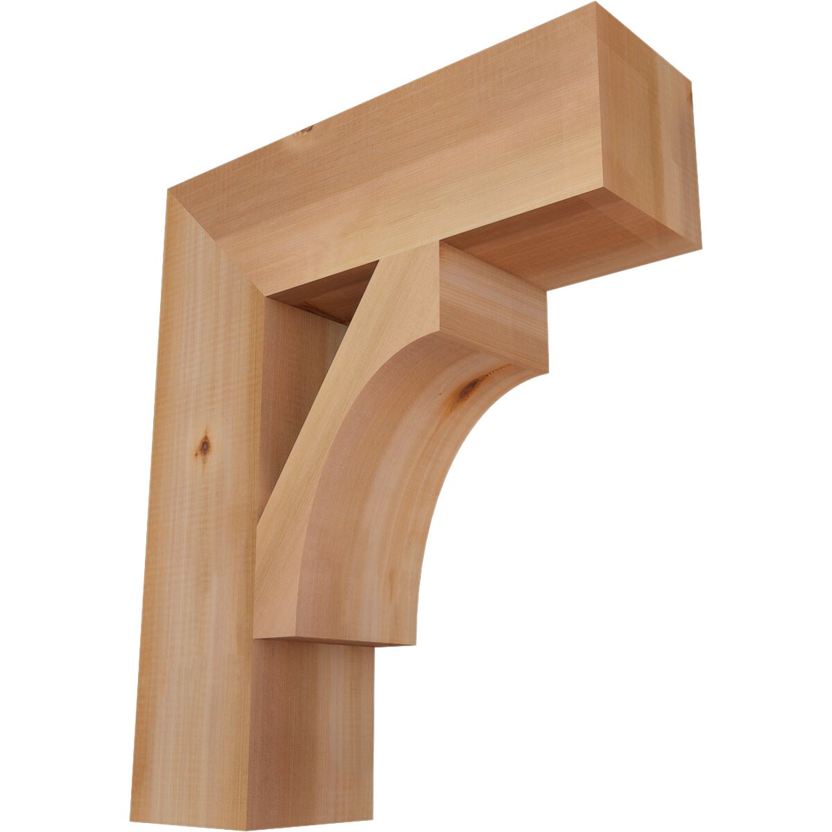 Ekena Millwork BKT06X20X24WTL05SWR Westlake block smooth 5-1/2-in x 20-in x 24-in Western red cedar Brown Wood Standard bracket