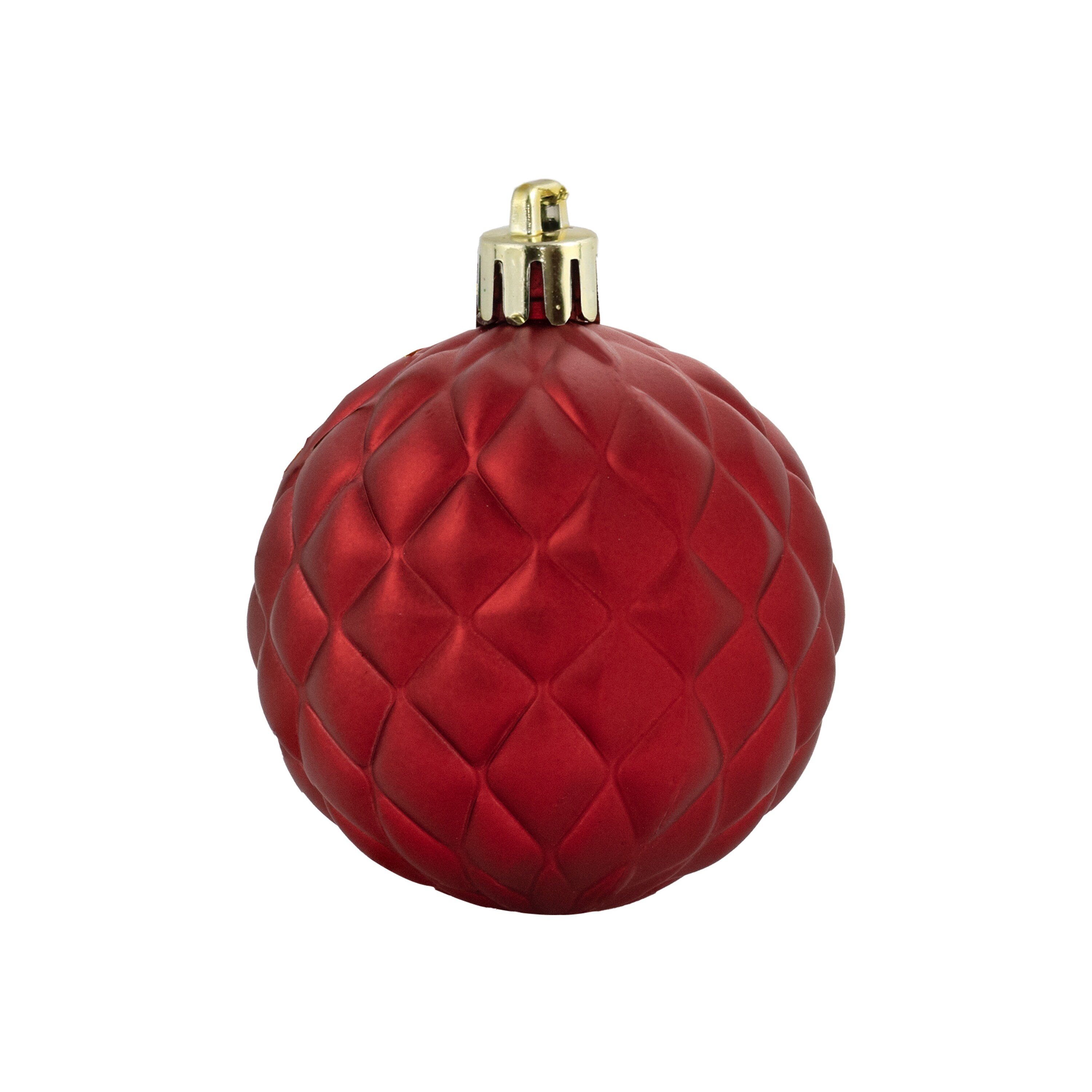 Red Shatterproof Plastic Christmas Ornament Set, 100 Pieces