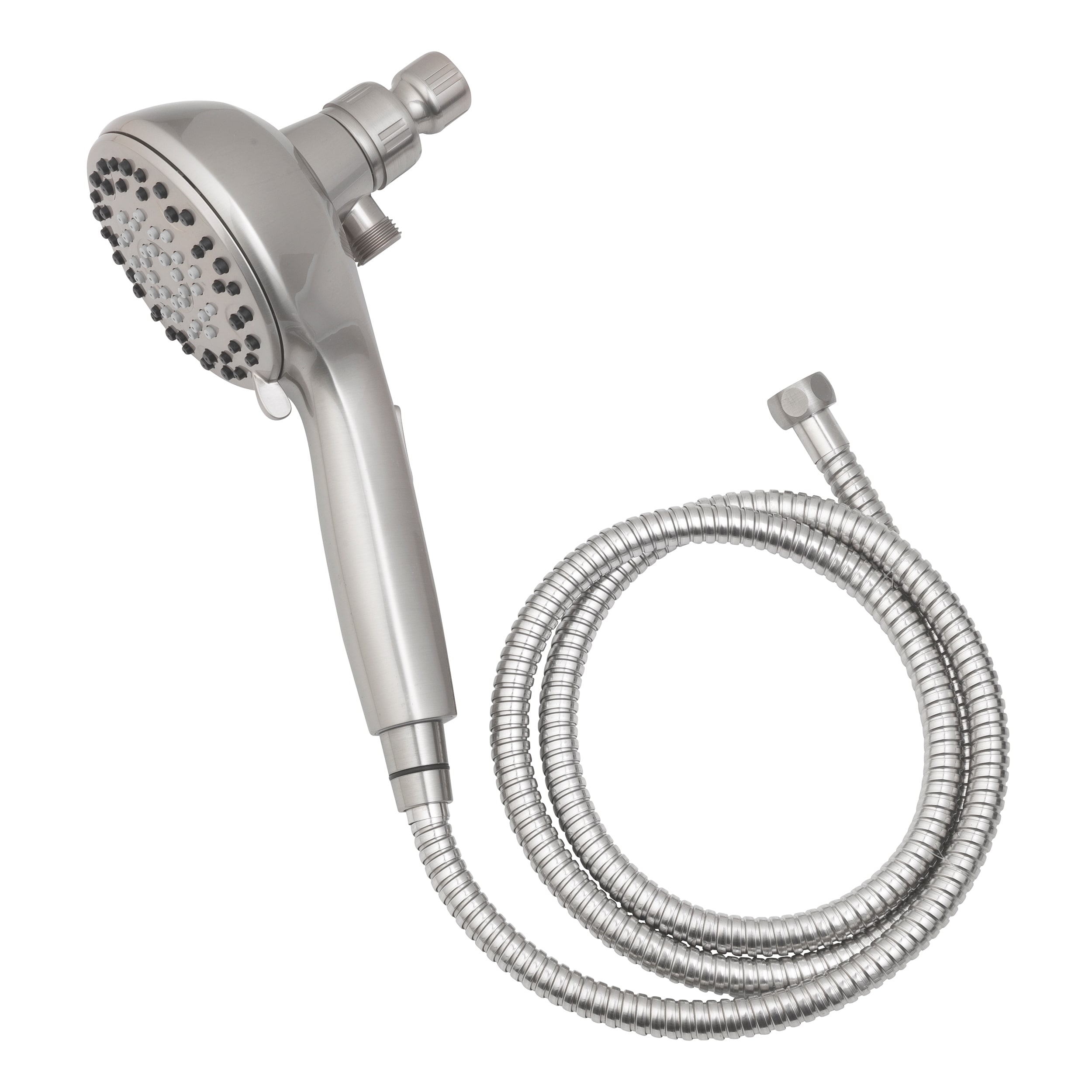 allen + roth Galway Brush Nickel 6-in Round Handheld Shower Head 1.8 ...