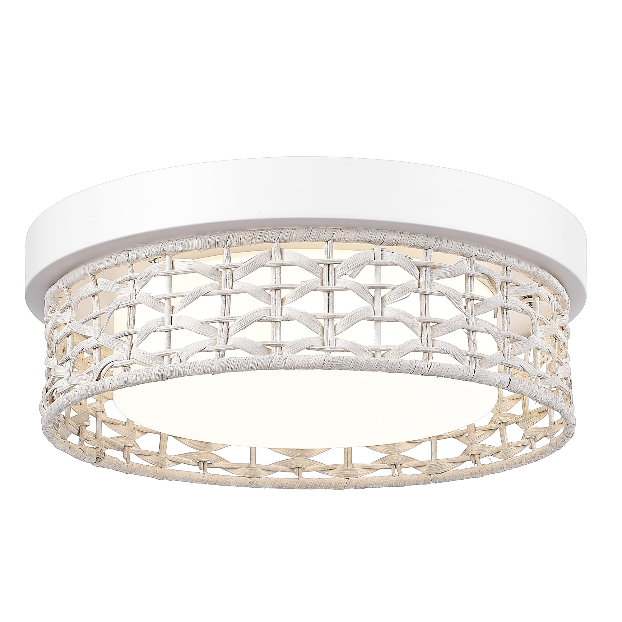 LTMATE LS5HJF87F-LED WH JAZAVA 11-in White Integrated LED Flush Mount Light