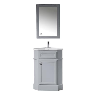 Transitional Corner Bathroom Vanities, Corner Bathroom Mirror Ideas