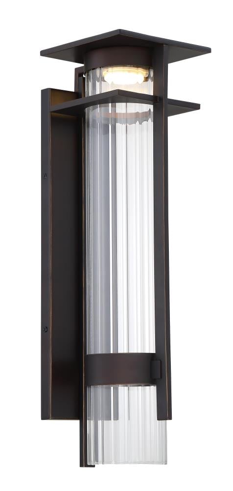 Minka Lavery 72742-143C-L Kittner 21-in H Oil-rubbed Bronze Hardwired Integrated LED Outdoor Wall Light