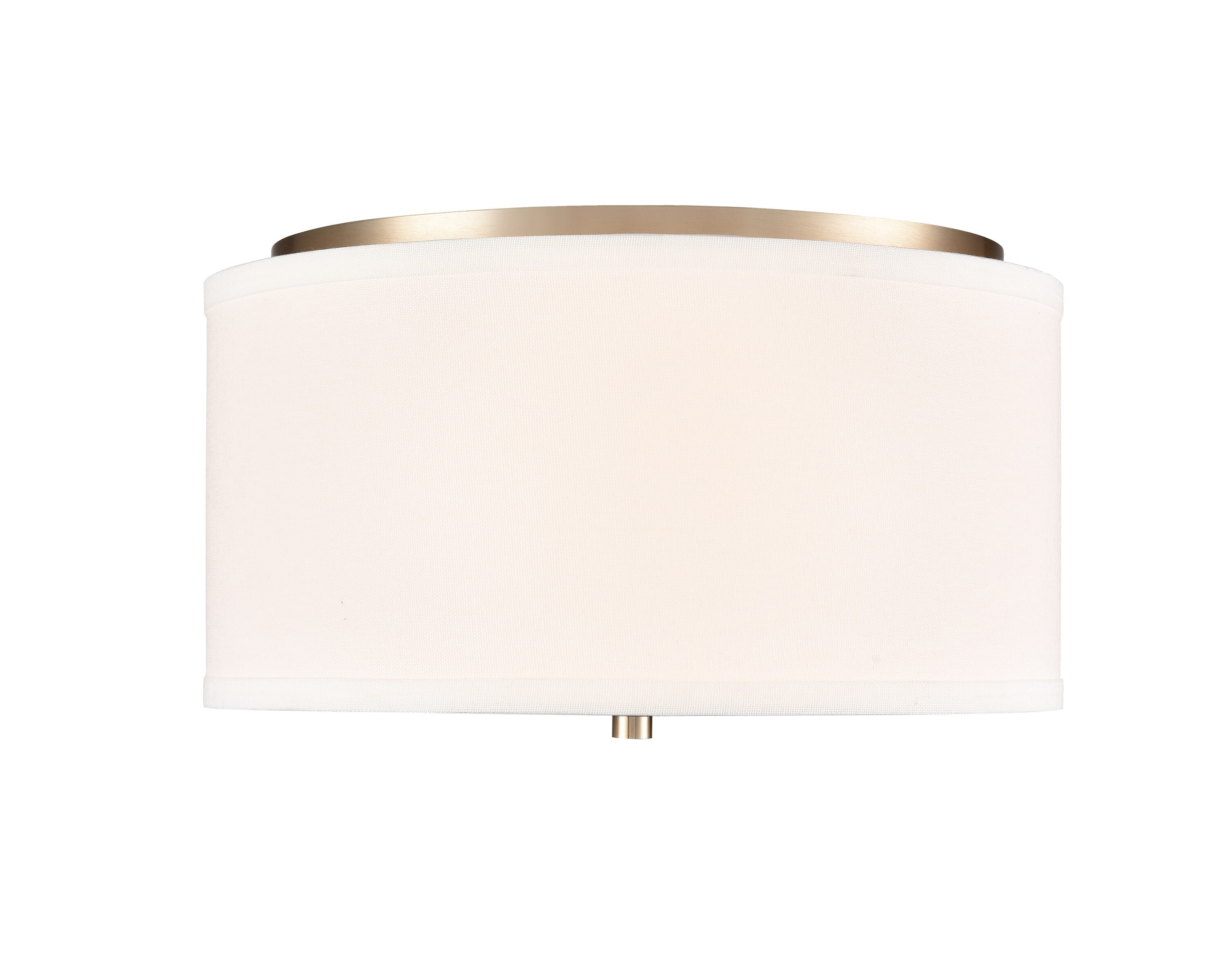 Millennium Lighting Guyten 13-in Modern Gold Indoor 2 -Light Flush Mount Light with Fabric Shade