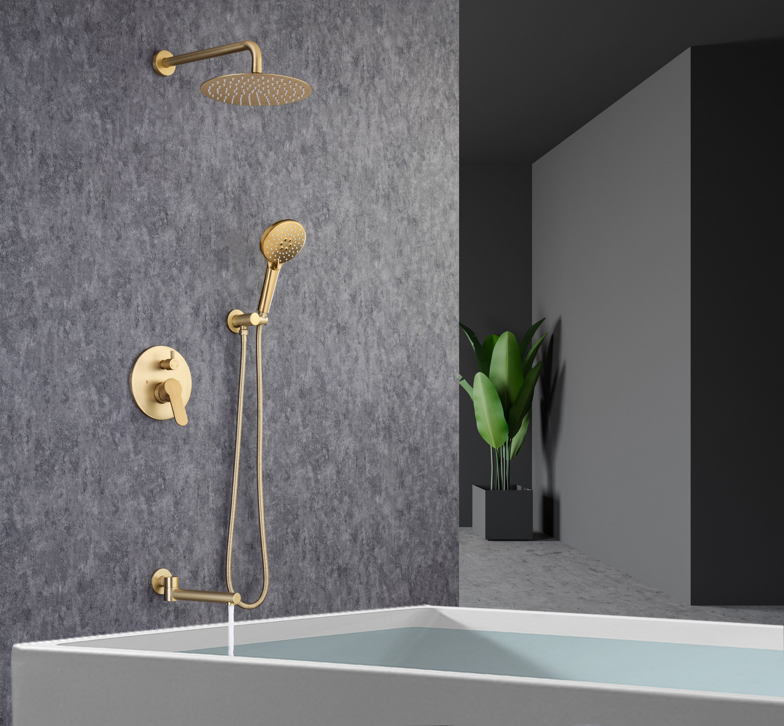 WELLFOR DB-03BF10BG Tub-Shower-Faucets - View #2