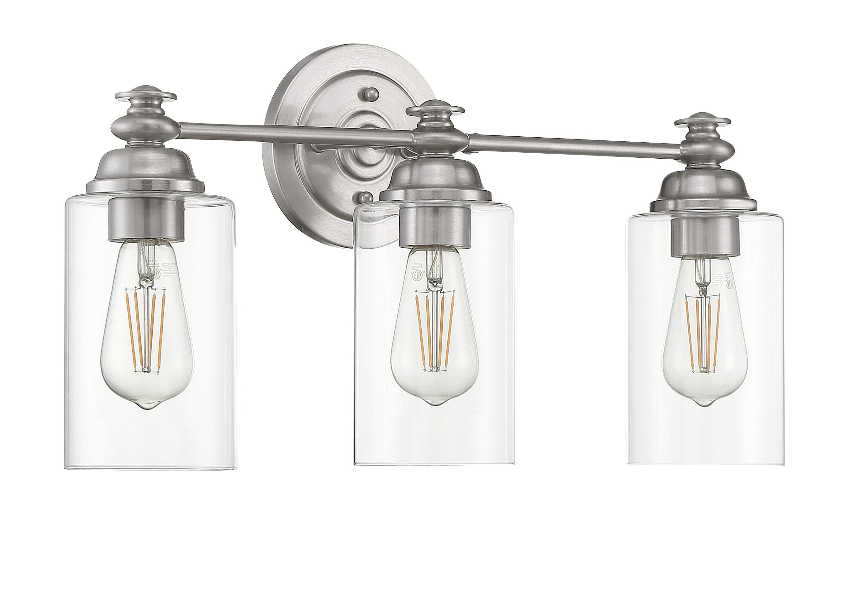 Craftmade 49803-BNK-C Dardyn 21.5-in 3 -Light Brushed Nickel Transitional Vanity light