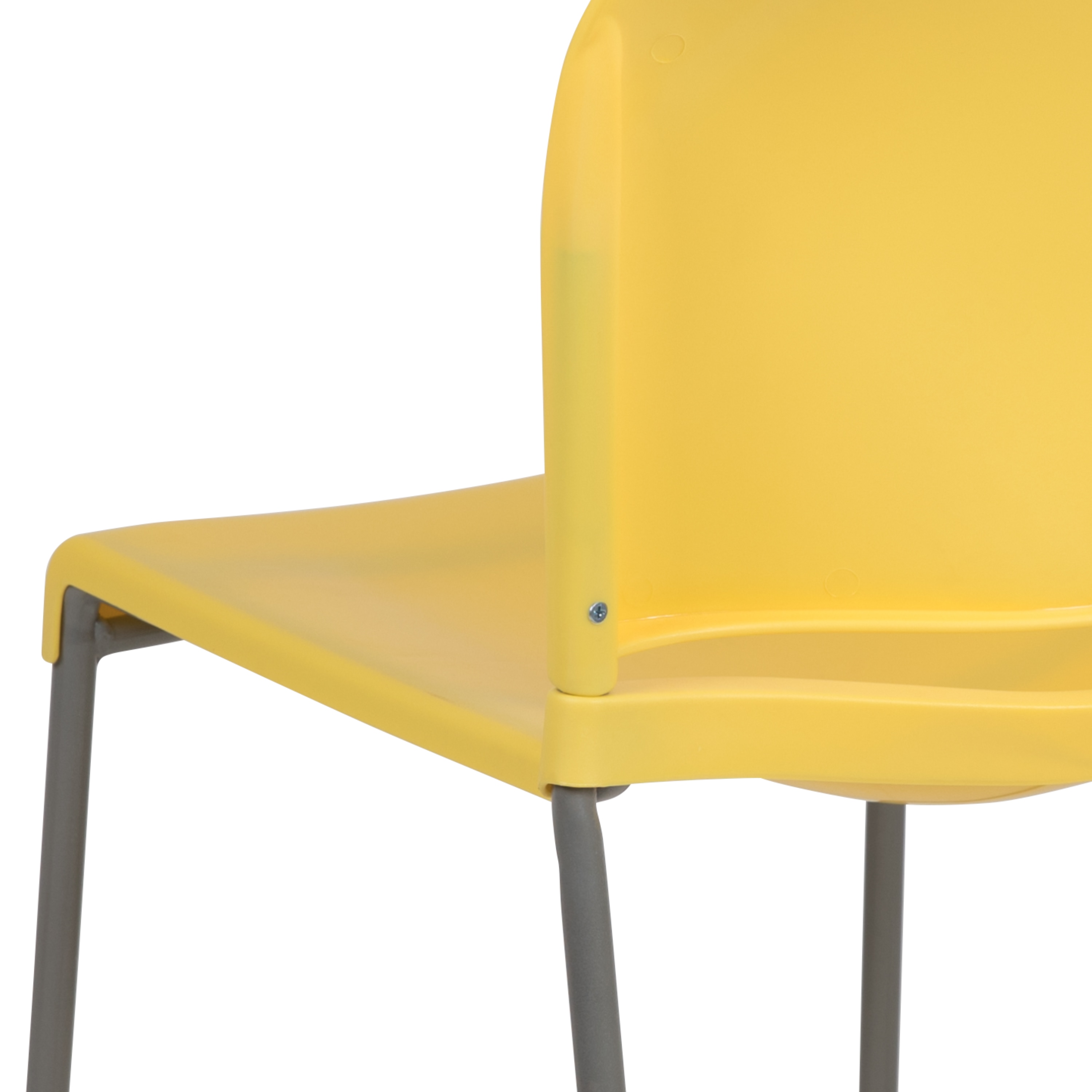 Yellow Ergonomic Armless Stacking Reception Chair