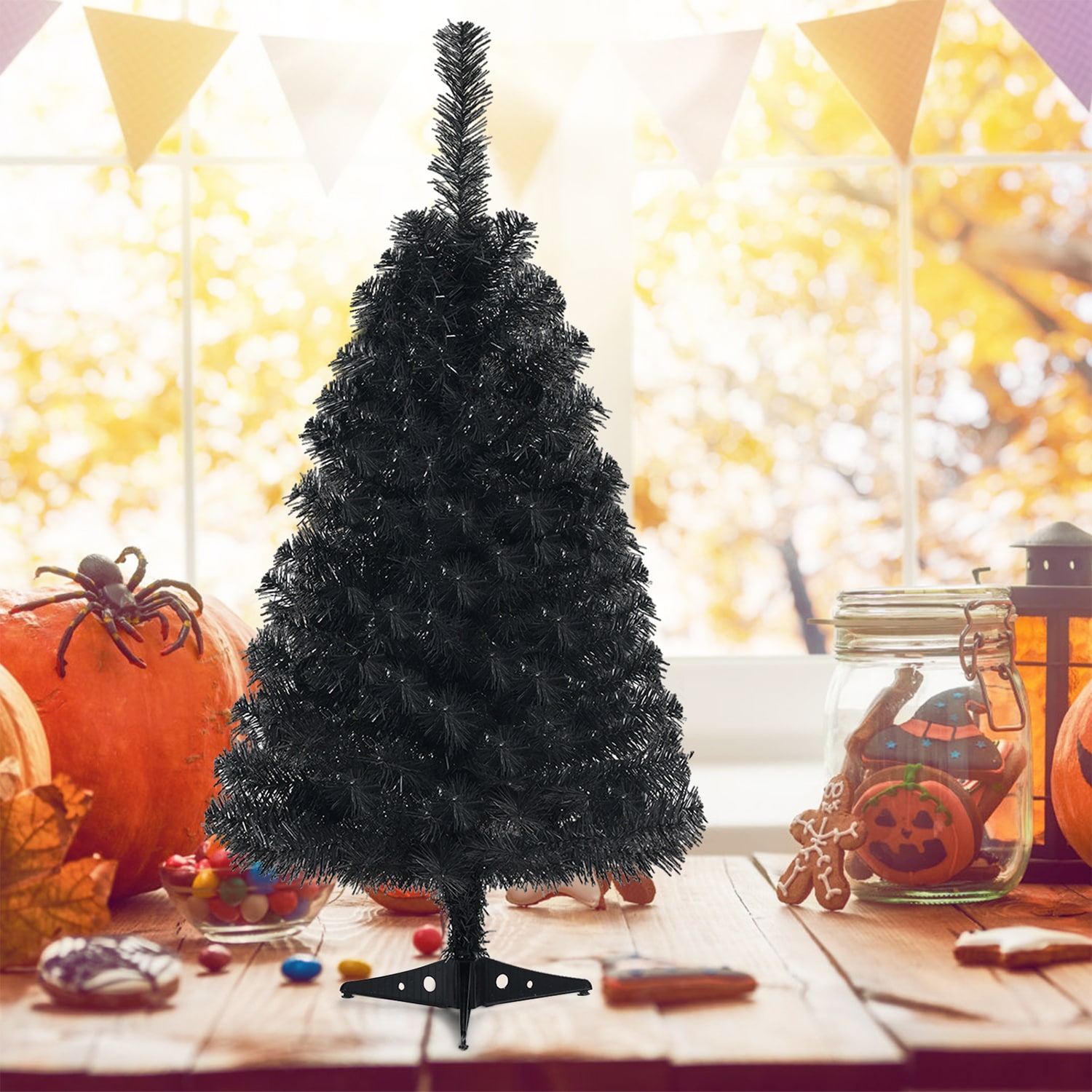 WELLFOR HYZ22790BK Artificial-Christmas-Trees - View #3