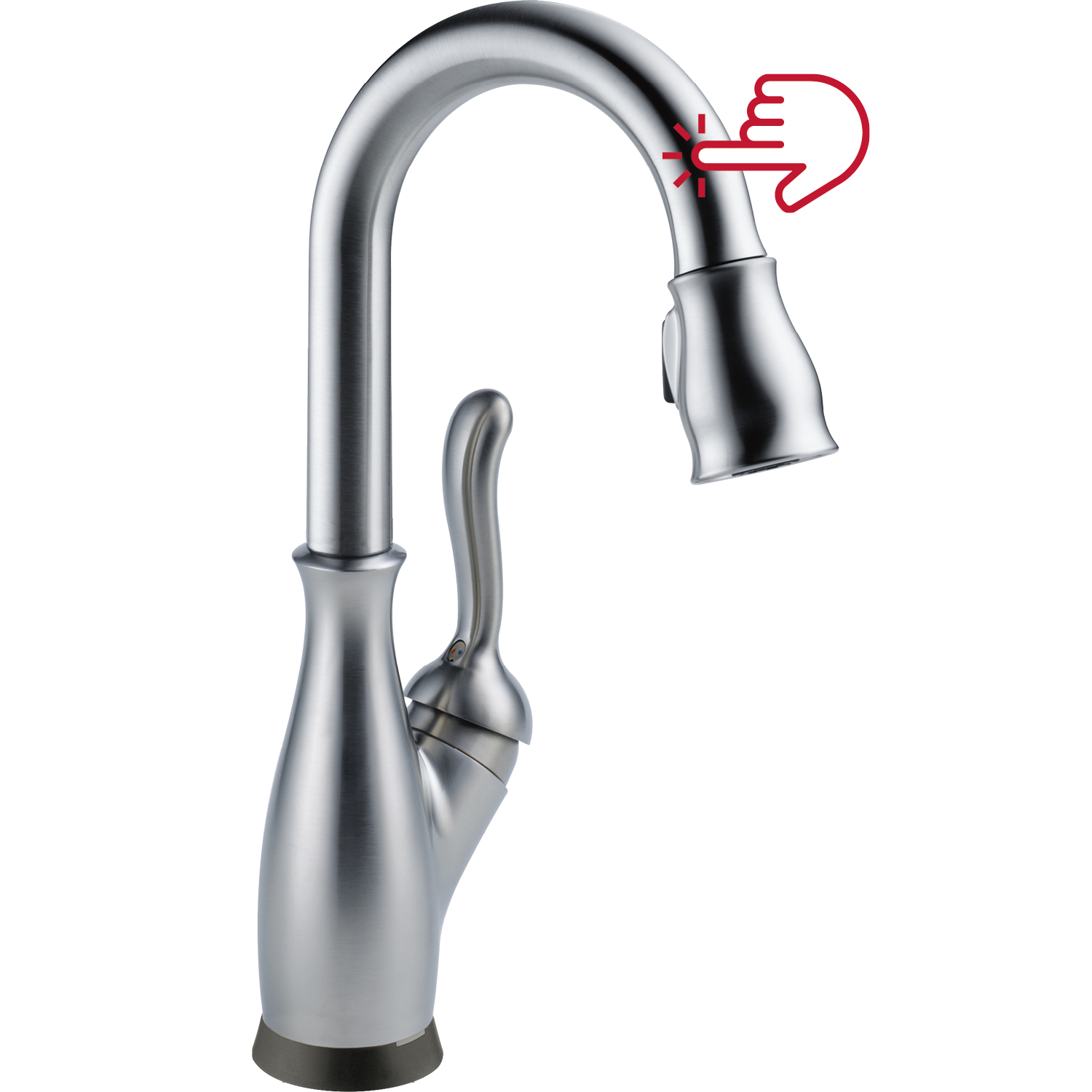 Delta 9678T-AR-DST Leland Touch2O Arctic Stainless Single Handle Deck-mount Touch-on Bar and Prep Kitchen Faucet with Sprayer