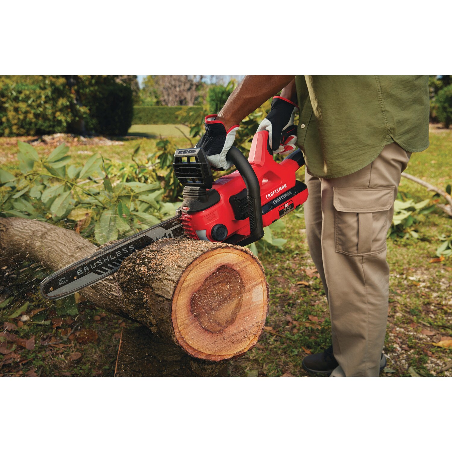CRAFTSMAN V60 60-volt Max 16-in Brushless Cordless Electric Chainsaw 2. ...