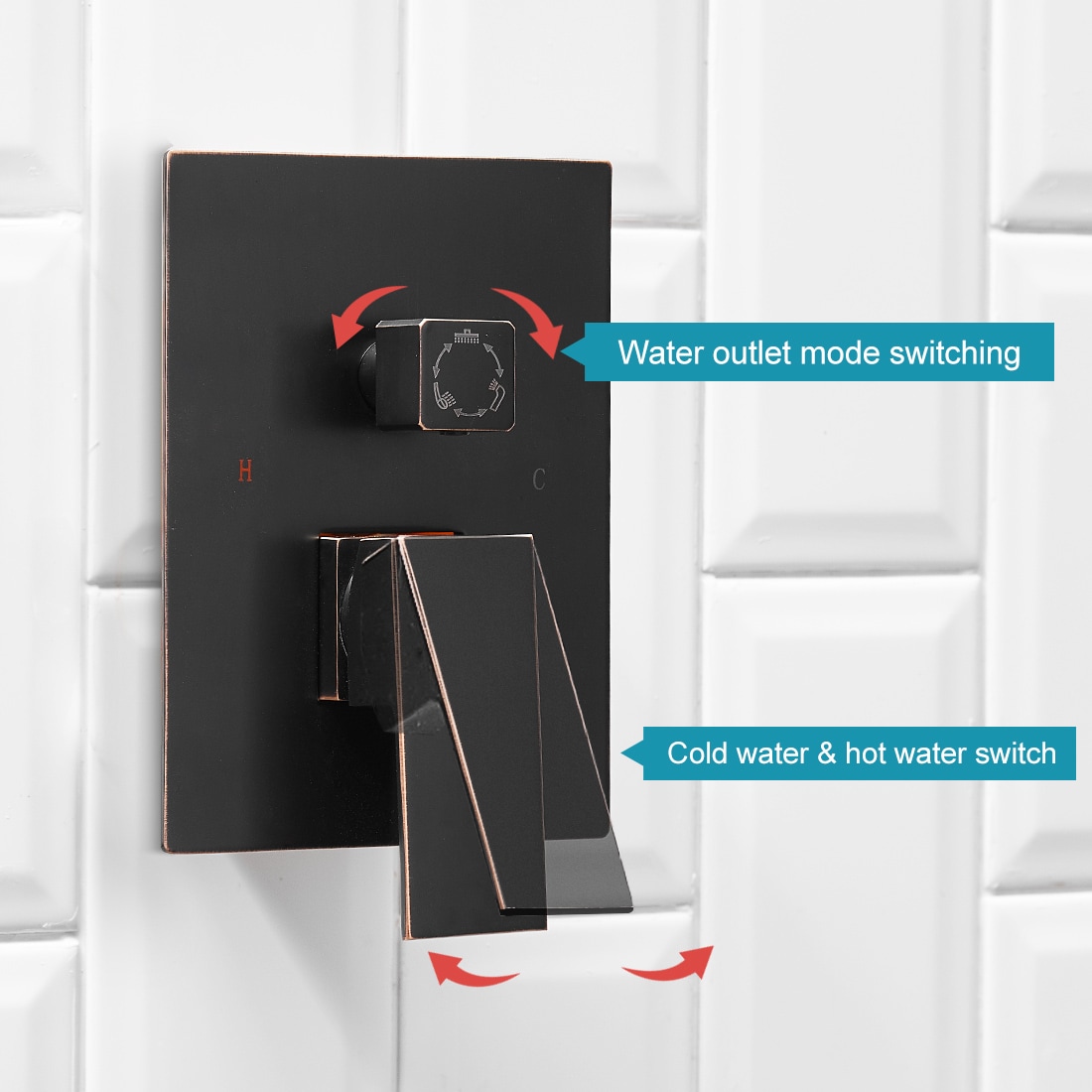 BWE A-95012-ORB-S Showerhead-Bar-Panels - View #8