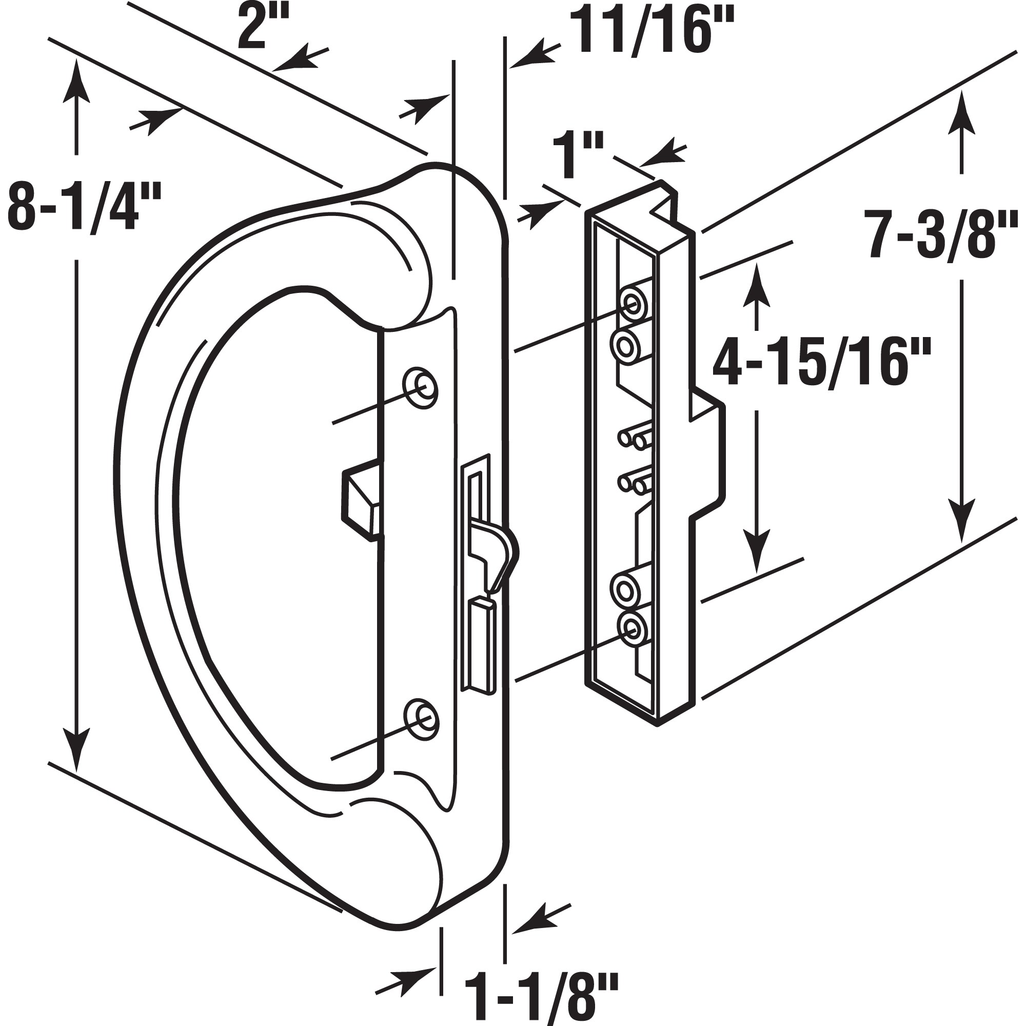 Prime-Line C 1253 Sliding-Patio-Door-Handles - View #2