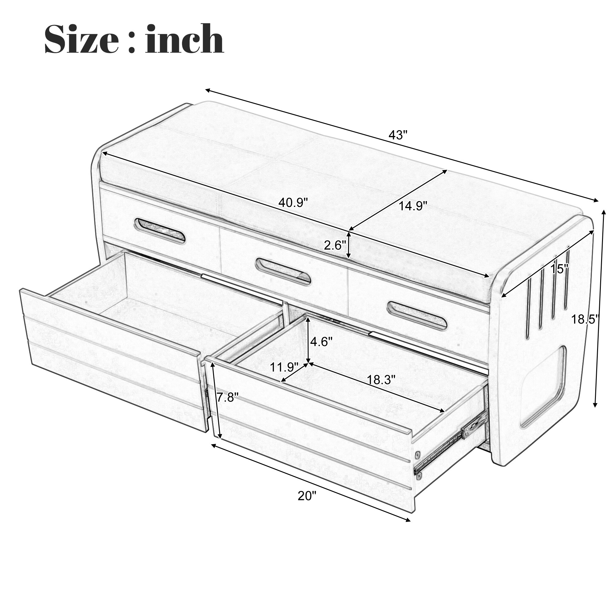SINOFURN SYA330181BL bench - View #4