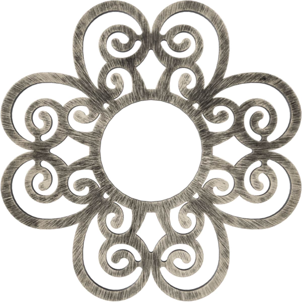 Ekena Millwork CMPP40COAWS Cohen 40-in W x 40-in L Contemporary Painted Antiqued Warm Silver PVC Whole Ceiling Medallion