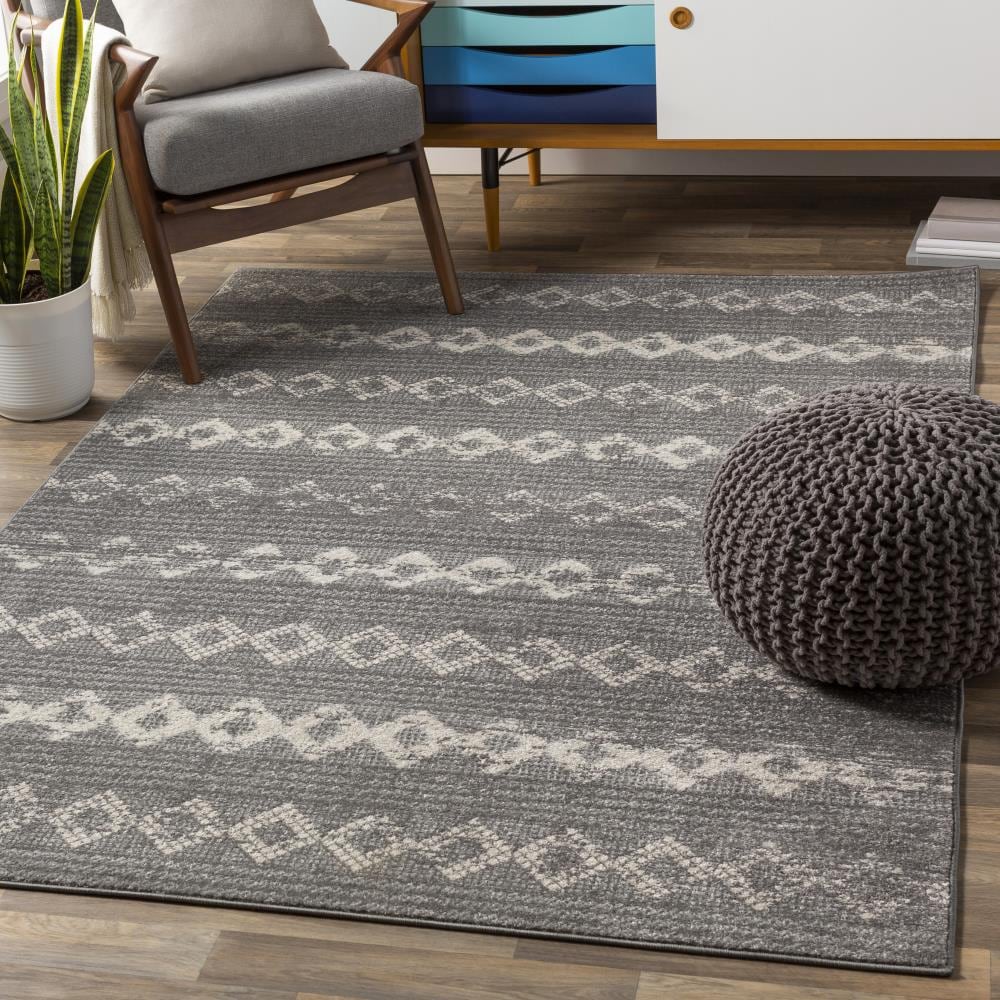 Surya CHE2307-710103 Chester 8 X 10 (ft) Medium Gray Indoor Trellis Global Area Rug