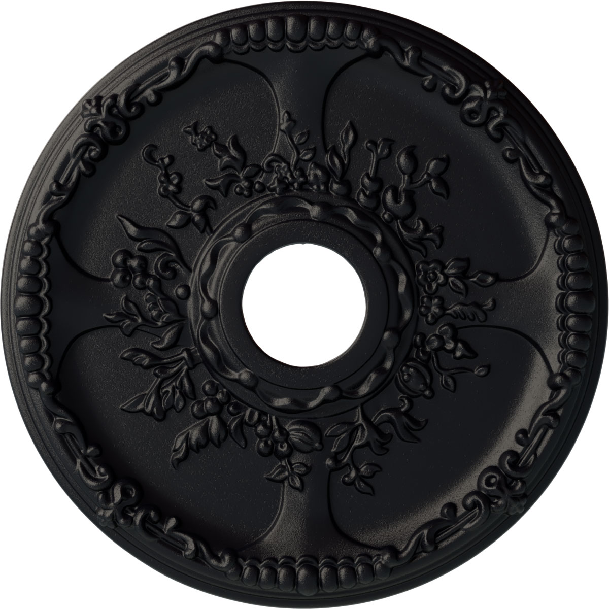 Ekena Millwork CM18SESGS Antioch 18-in W x 18-in L Painted Steel Gray Polyurethane Whole Ceiling Medallion