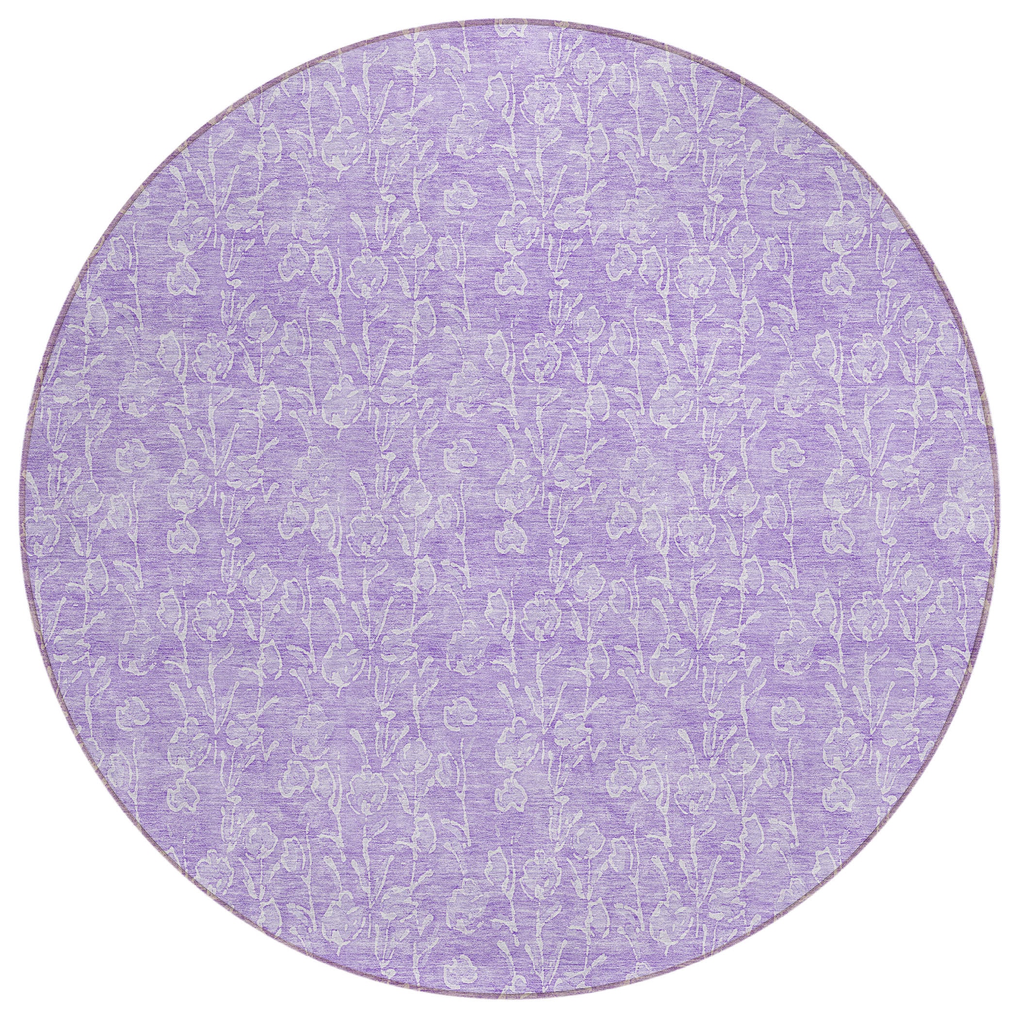 Addison Rugs ACN691LL8RO Chantille ACN691LL 8 x 8 (ft) Polyester Lilac Round Indoor/Outdoor Geometric Machine washable Area rug
