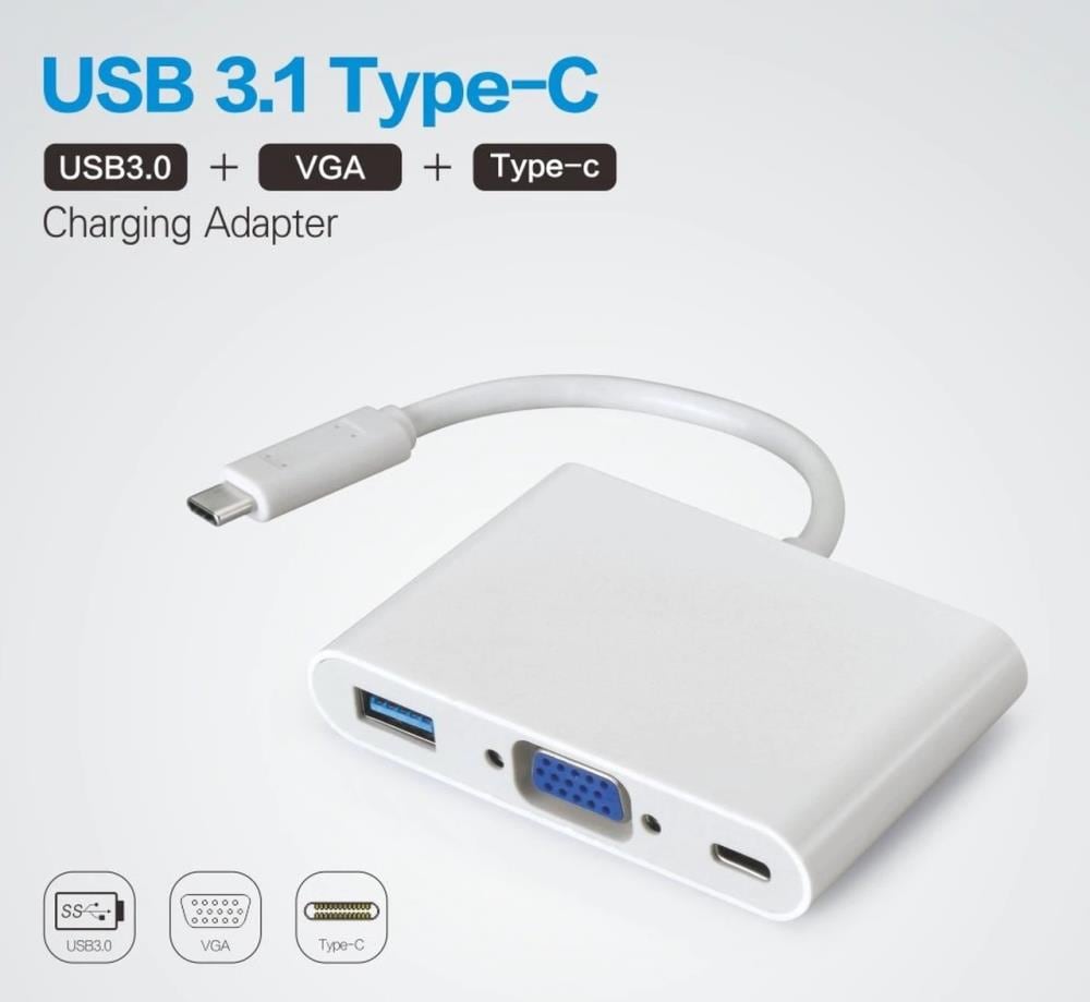 USB C Male to Dual USB Female Cable Adapter 1FT,Thunderbolt 3 to