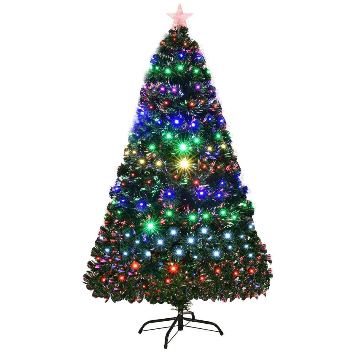 Forclover HYC-CM571C 5-ft Pre-lit Artificial Christmas Tree with White LED Lights