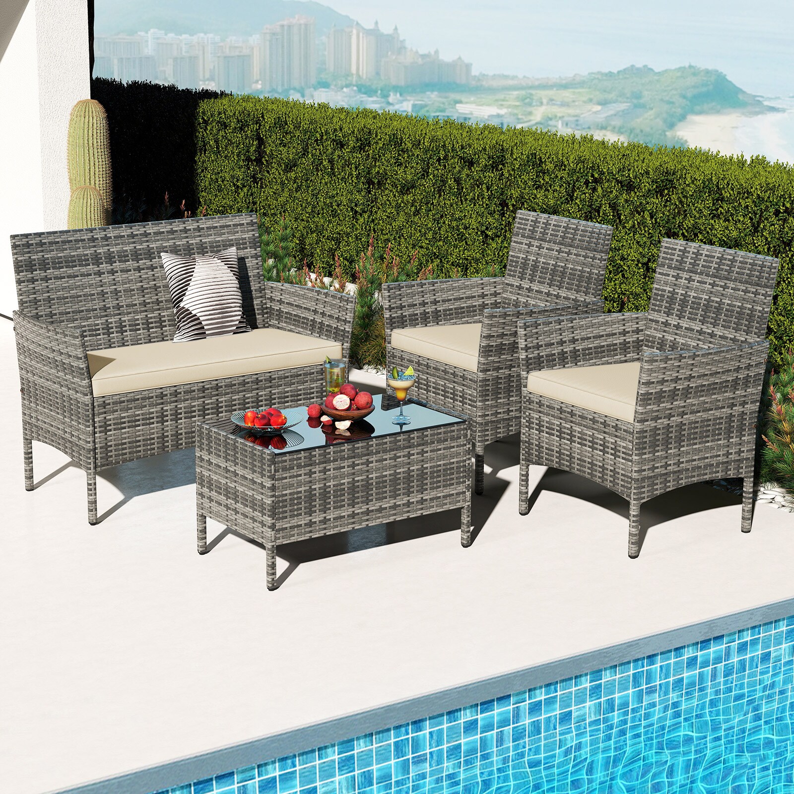 Slickblue D-CO-NB35137WH Patio-Conversation-Sets - View #2