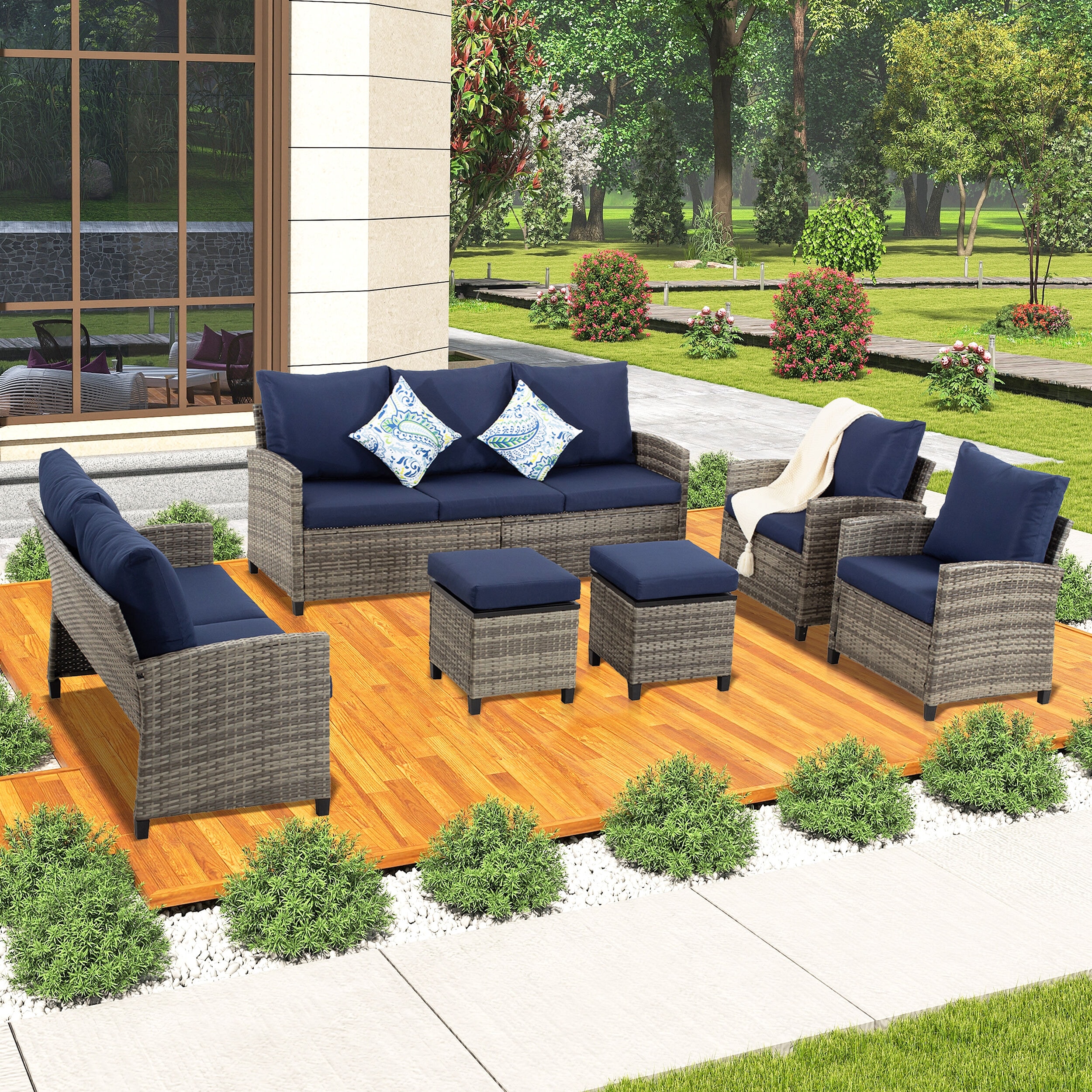 Forclover MONLDS08BR Patio-Conversation-Sets - View #9