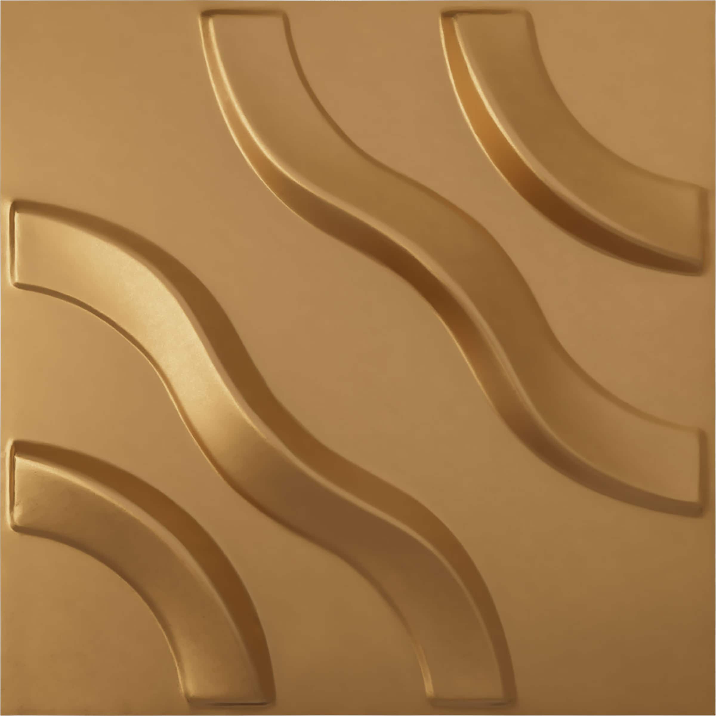 Ekena Millwork WP12X12LABGL 11-7/8-in x 11-7/8-in Embossed Paintable/Stainable Gold PVC Wall Panel ( 0.98-sq ft )