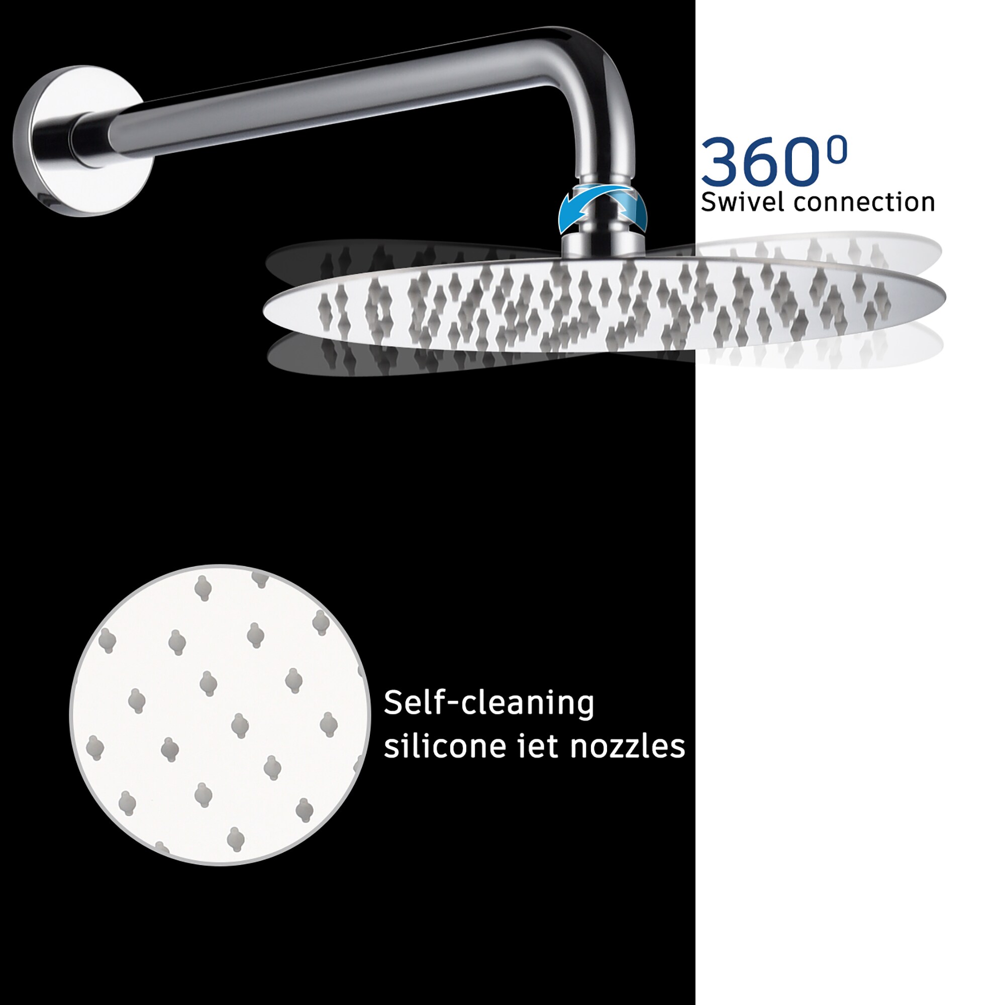 CASAINC CS3702-8MB-WE Showerhead-Bar-Panels - View #5