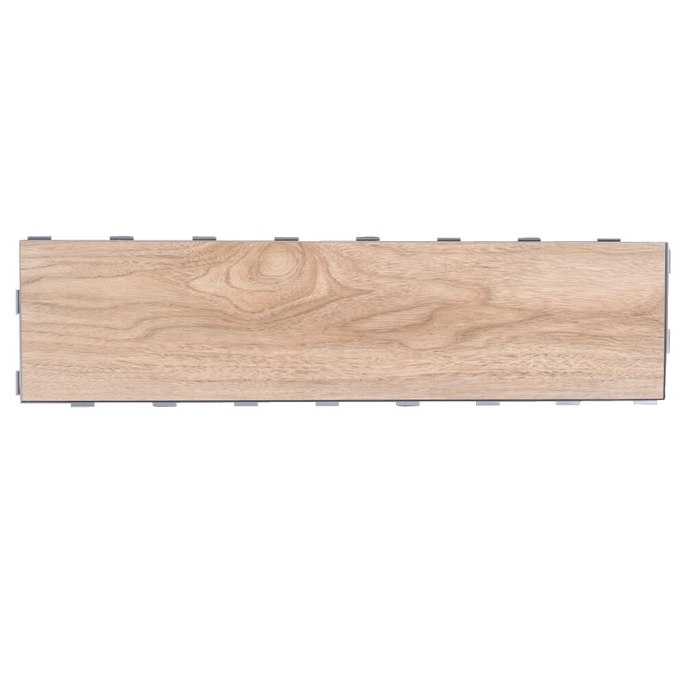 SnapStone 11-036-06-02 Interlocking Natural 6-in x 24-in Glazed Porcelain Wood Look Tile (4.92-sq. ft/ Carton)