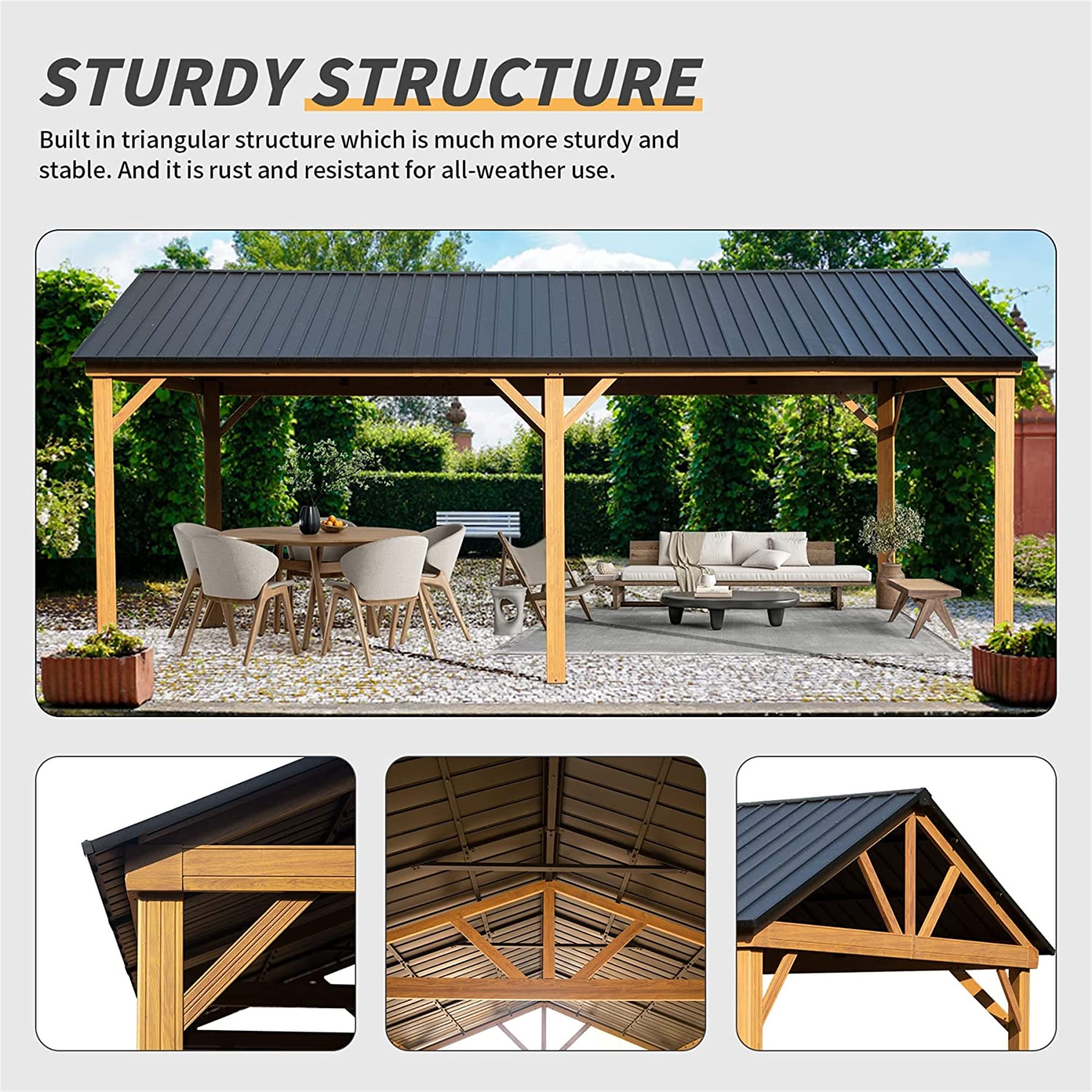 Flynama L-1859S00014 Wood-Resin-Gazebos - View #4