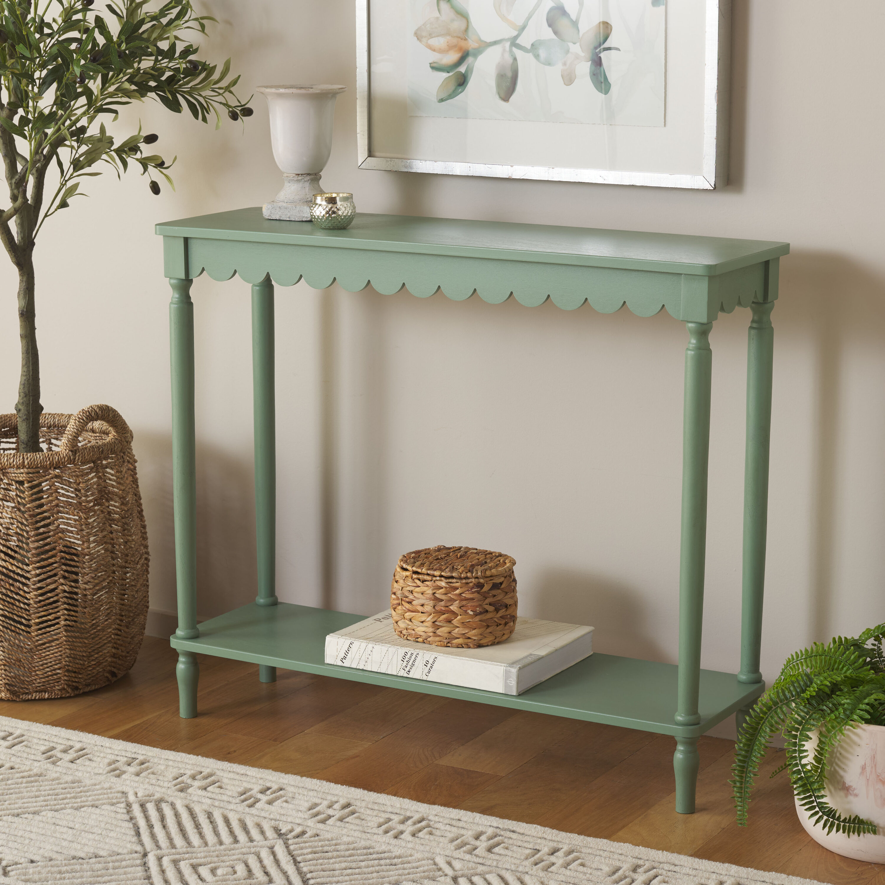 Safavieh CNS5740D Wood Unfinished Pine 37.8-in W x 28-in H Console table