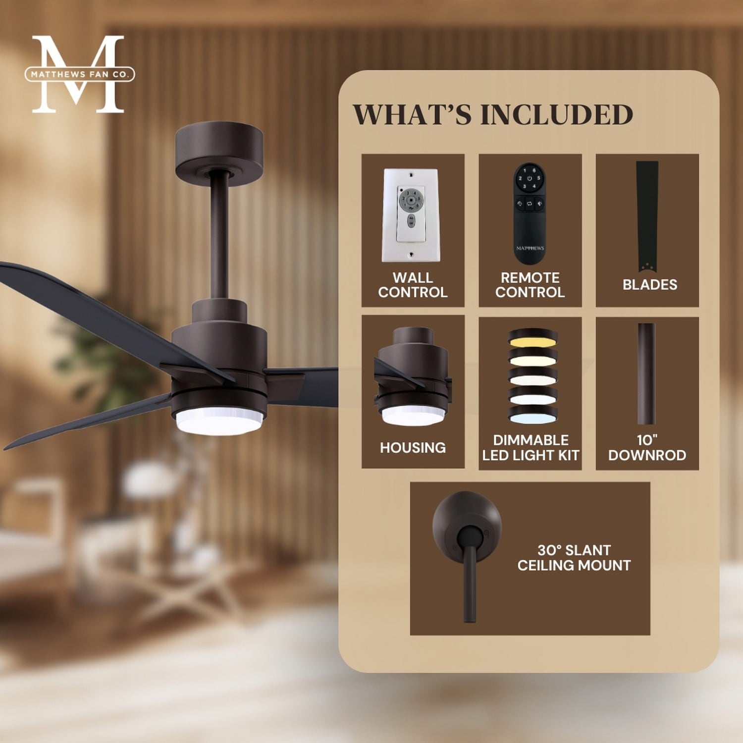 Alessandra 72'' Textured Bronze LED Ceiling Fan with Remote