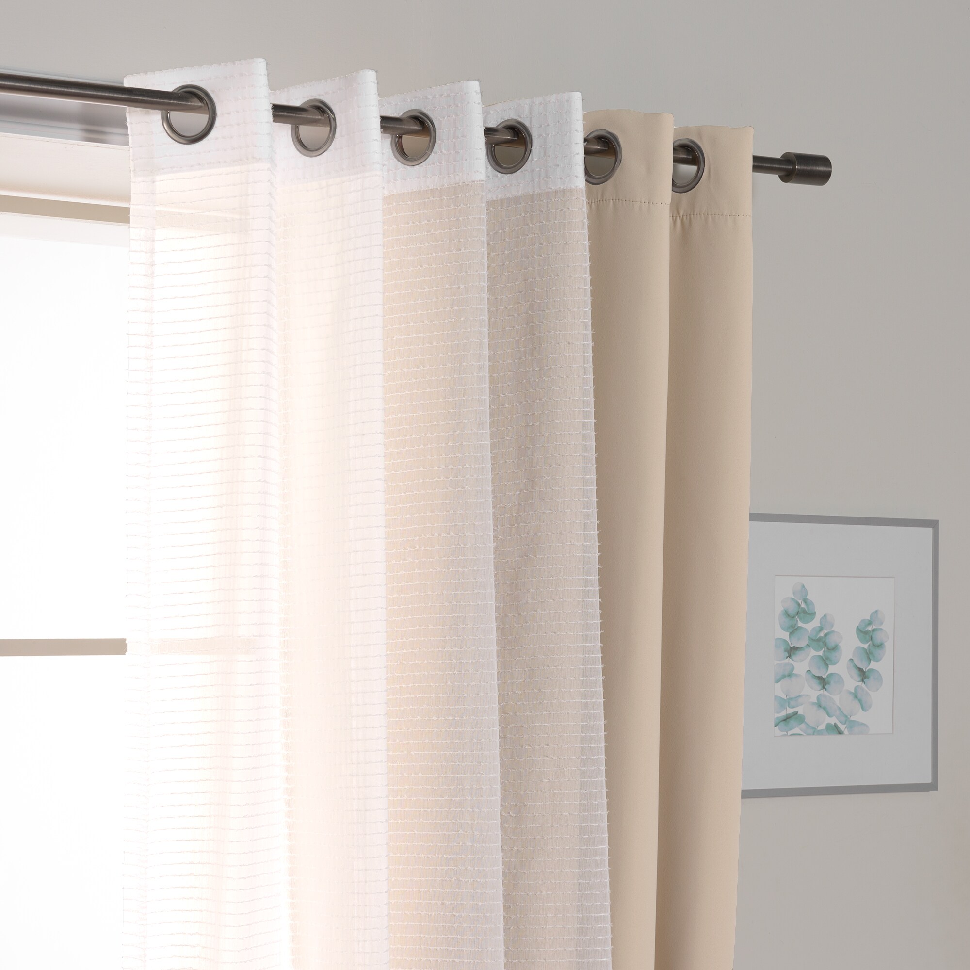 Best Home Fashion MM-STRIPE-84-BEIGE curtains - View #4