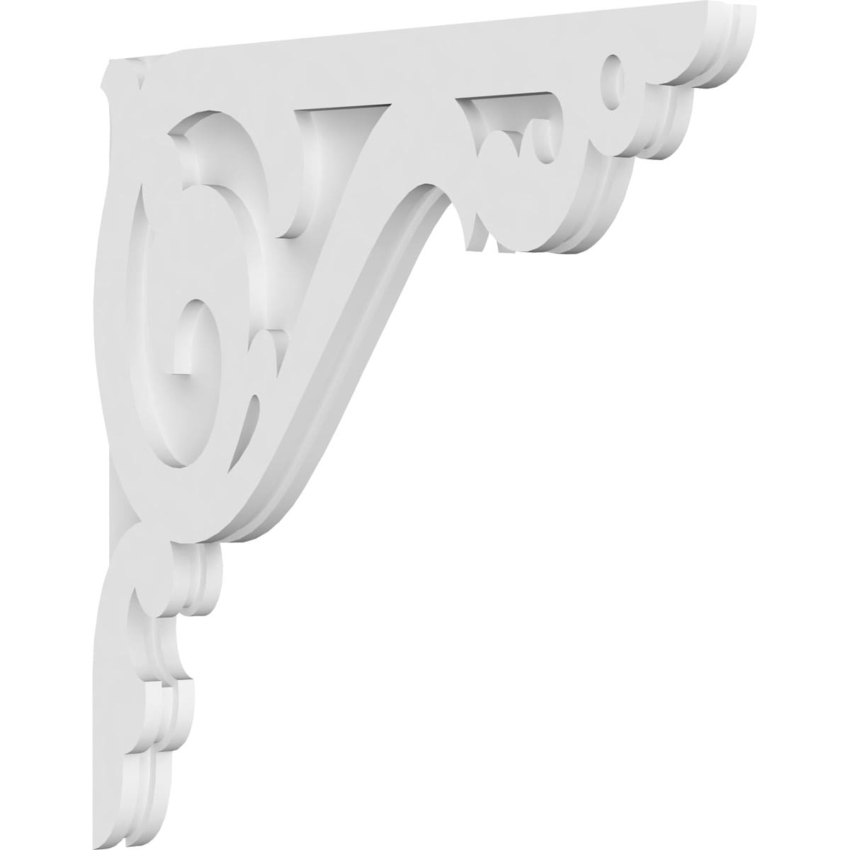 Ekena Millwork CORP01X22X22AE 1.875-in x 22-in x 22-in Amber Unfinished White PVC Paintable Corbel
