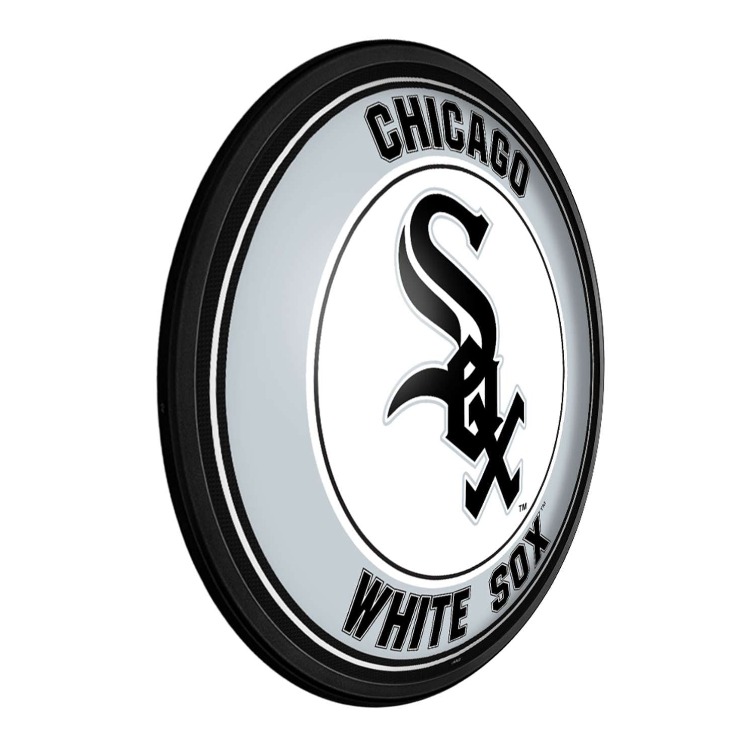 FANMATS Chicago White Sox 2-ft x 2-ft Black Nylon Round Indoor