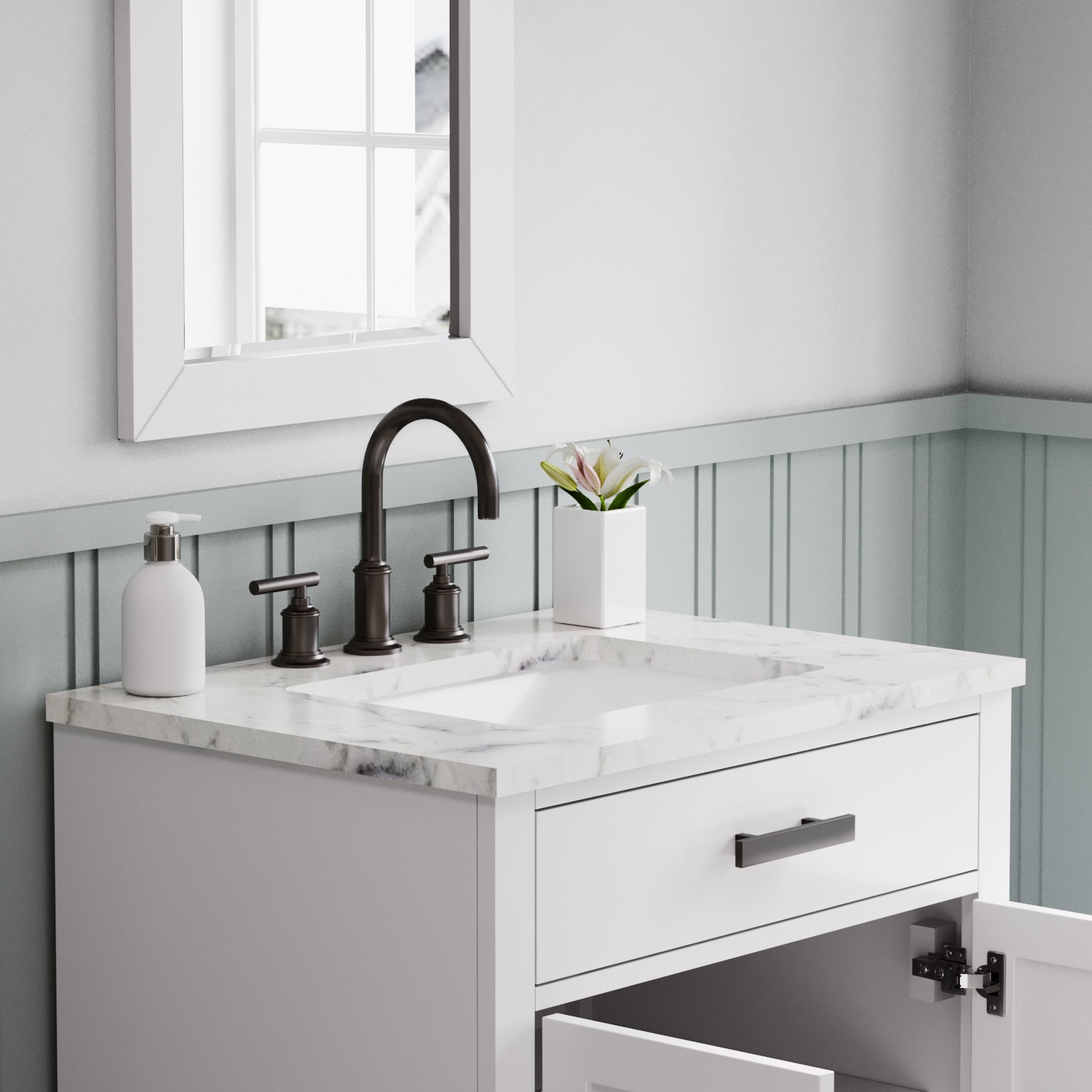 Water Creation HA30CW03PW-R24BL1403 Bath-Vanity-Combo - View #5