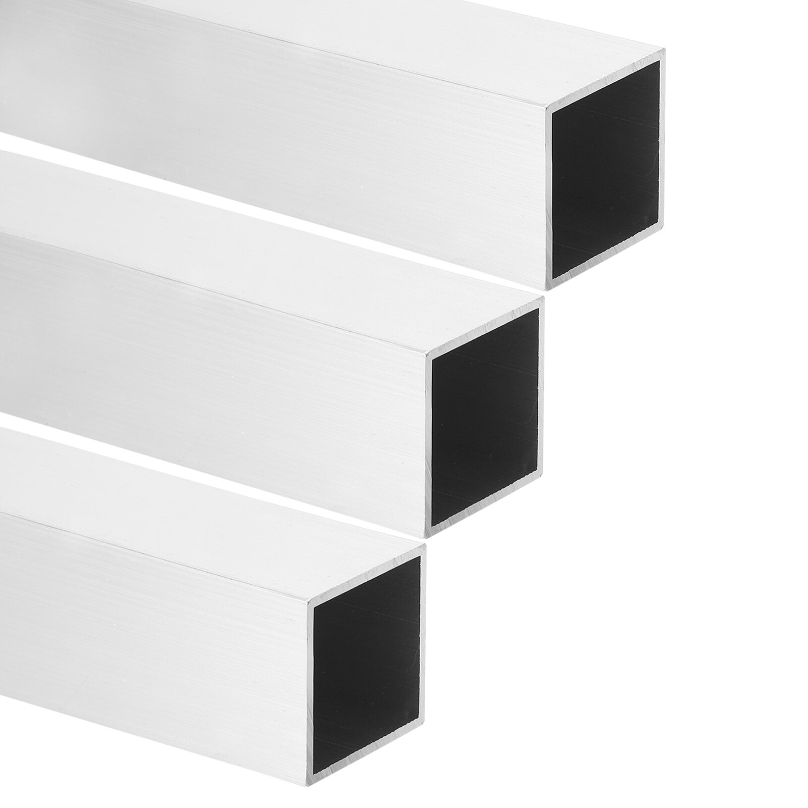Unique Bargains Aluminum Square Tubing (38x38x2x356mm) 6063 Aluminum Square Tube Seamless Structural Metal Profile Hardware for Construction DIY Home Decor Furniture 3pcs