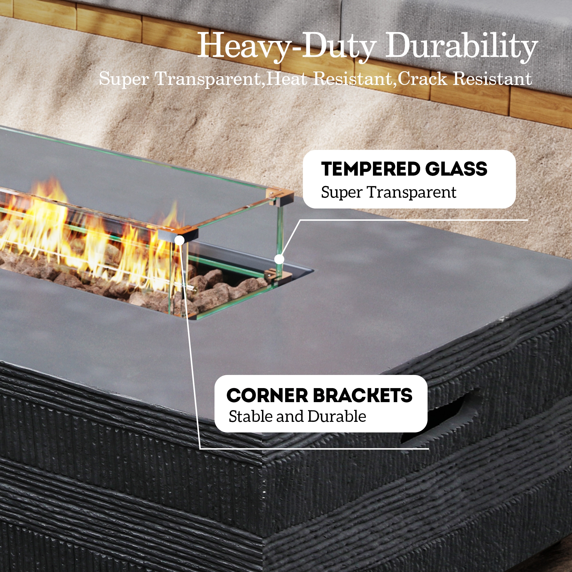 UPHA PL-56M-DK-W Outdoor-Gas-Firepits - View #4