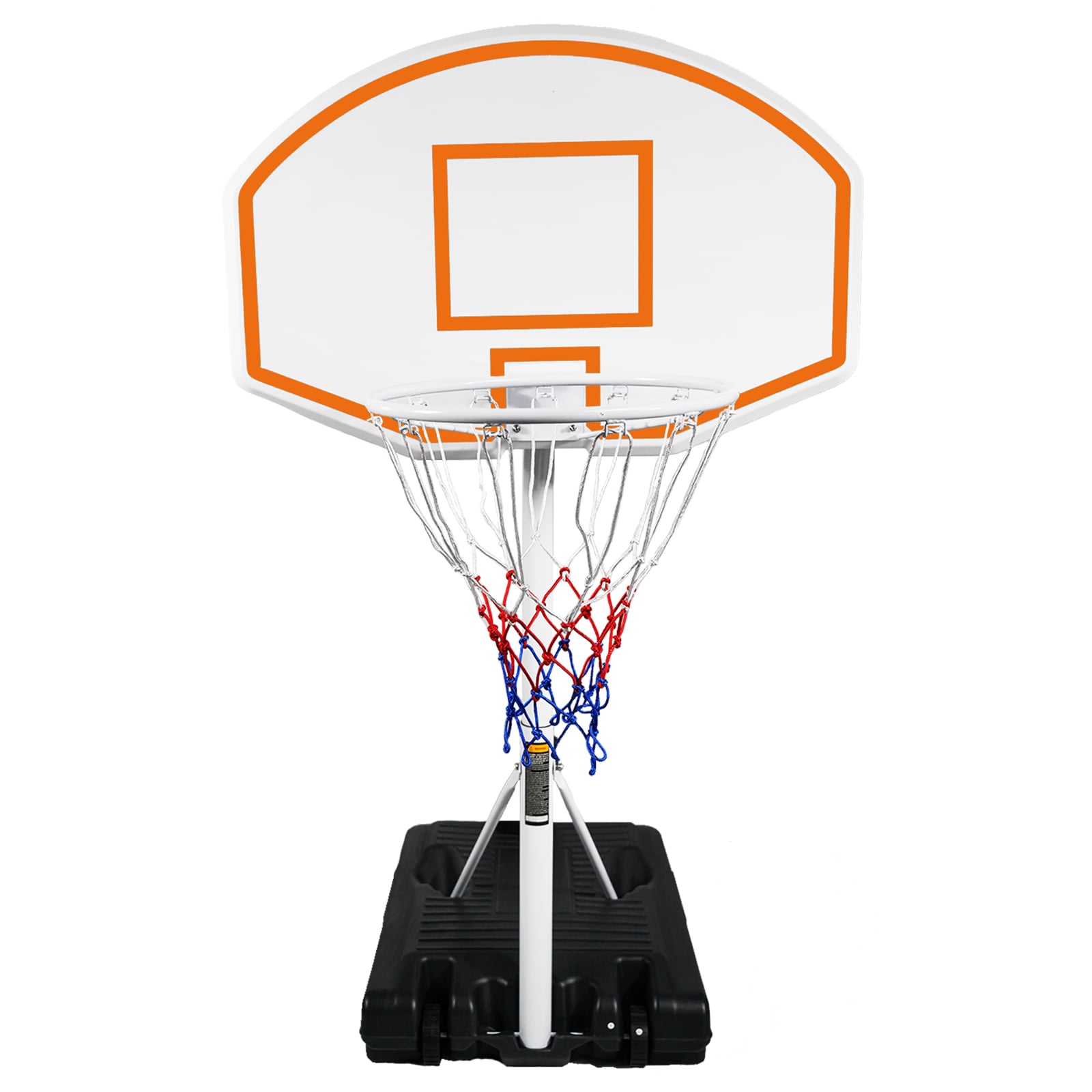 LOVMOR Poolside Basketball Hoop 35ft 36 Backboard Orange Indoor Outdoor
