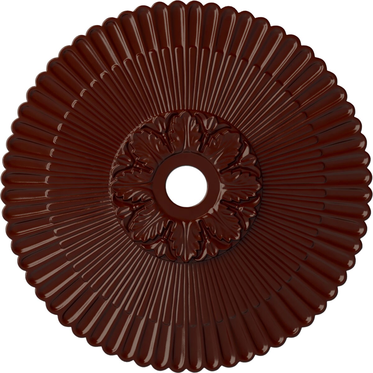 Ekena Millwork CM36MEBMF Melonie 36.25-in W x 36.25-in L Painted Brushed Mahogany Polyurethane Whole Ceiling Medallion