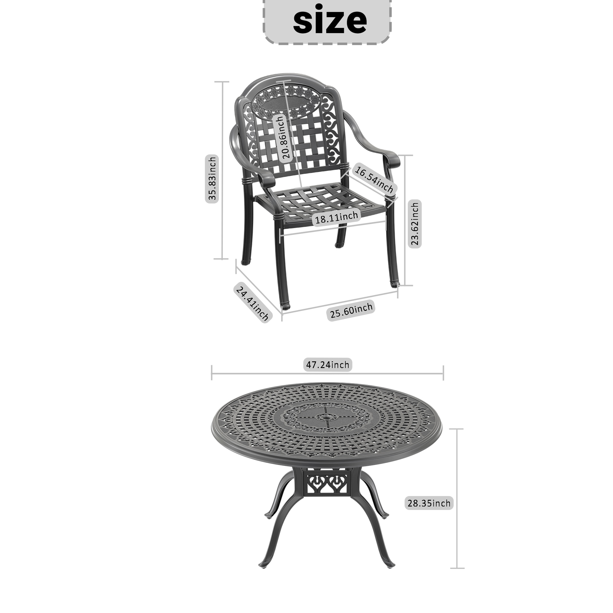 Kahomvis NICE-QP1092-094 Patio-Dining-Sets - View #4