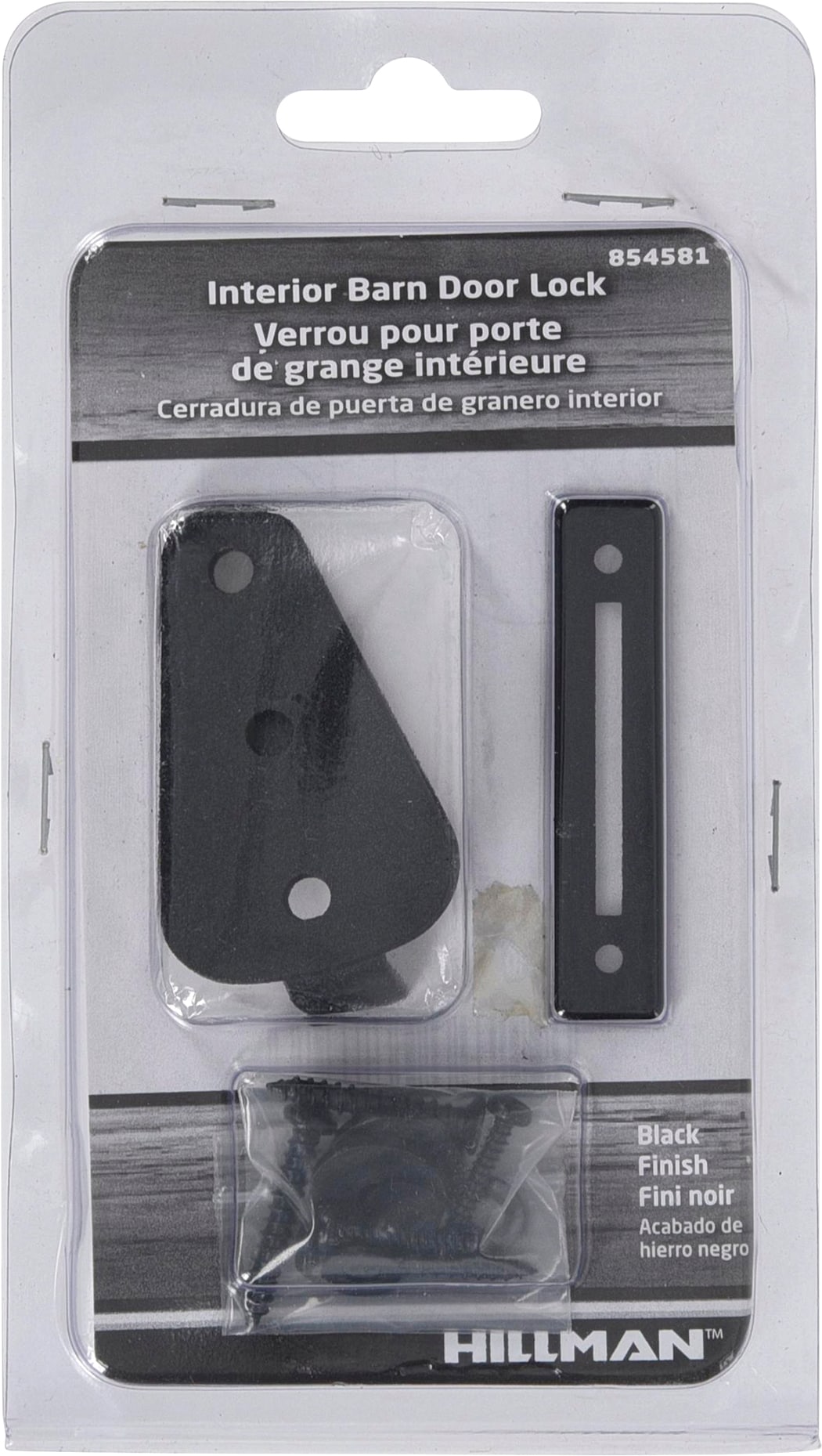 Hillman 854581 Rustic black Black Indoor Single Barn door lock