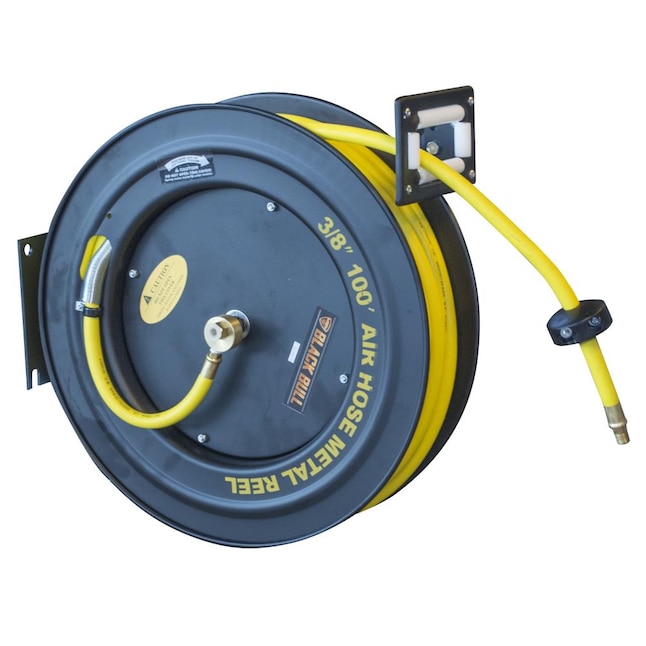 Black Bull 100 Foot Retractable Air Hose Reel with Auto Rewind in the Air  Compressor Hoses department at