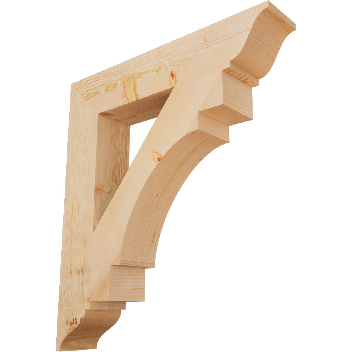 Ekena Millwork BKT06X32X36MRC01SDF Merced traditional smooth 5-1/2-in x 32-in x 36-in Douglas fir Brown Wood Standard bracket