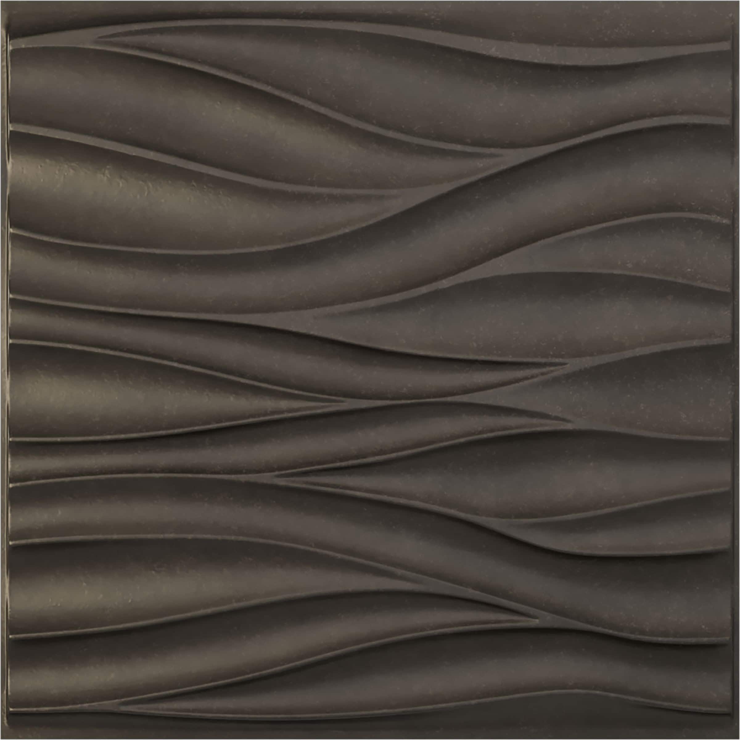 Ekena Millwork WP20X20RPDST-CASE-12 19-5/8-in x 19-5/8-in Embossed Paintable/Stainable Black PVC Wall Panel ( 12 -Pack, Covers 32.04-sq ft )