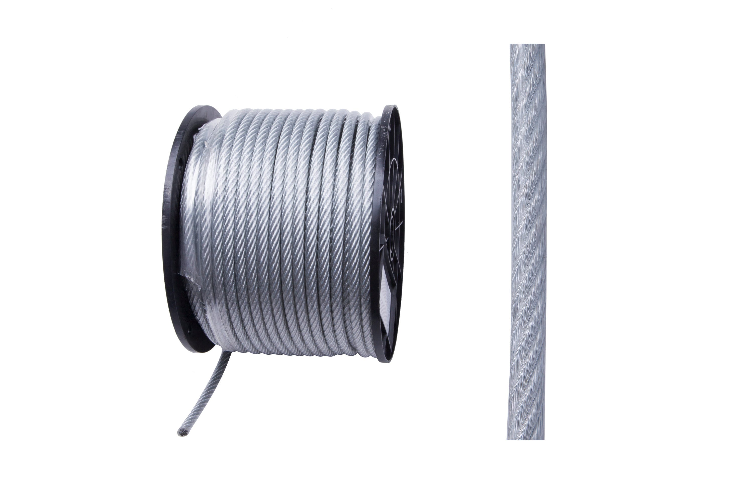 Blue Hawk 1 ft. 3/16-in Weldless Polished Stainless Steel Steel Cable (By-the-Foot) AC6009B