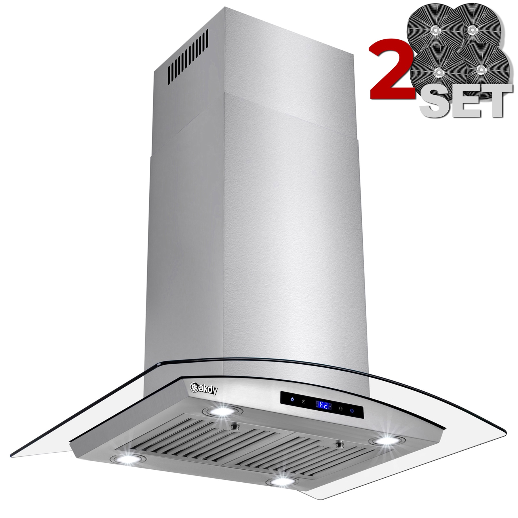AKDY RH0477CFL Island-Range-Hoods - View #4