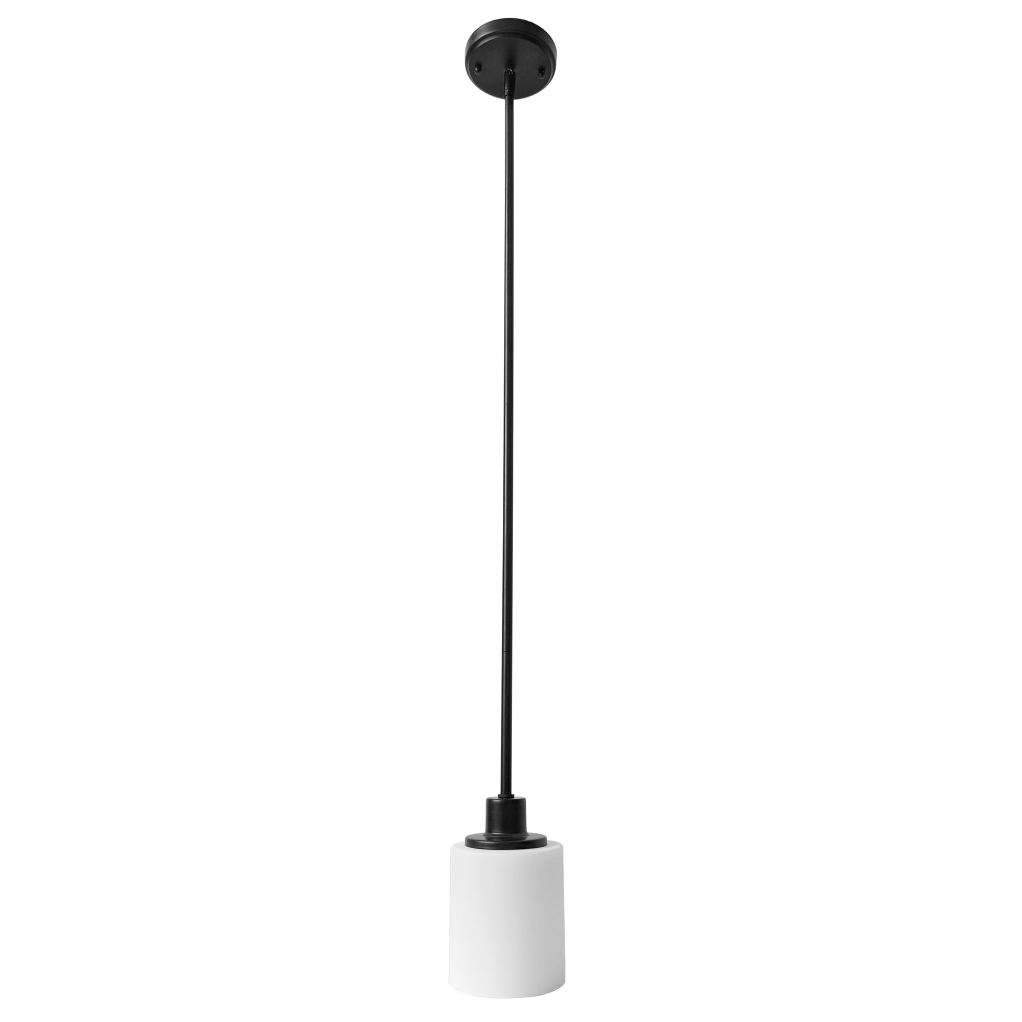 Design House 588541 Aubrey Matte Black Modern/contemporary Textured glass Cylinder Mini Hanging Pendant light