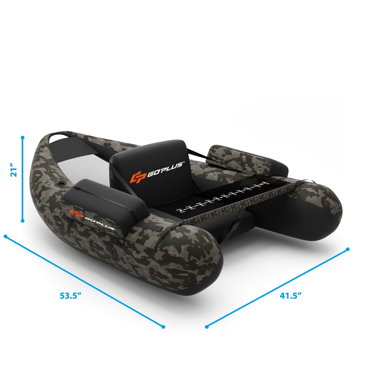 Goplus Premium Polyester and PVC Fishing Boat - Camouflage Color, Great  Buoyancy, Inflatable with Adjustable Shoulder Straps in the Fishing  Equipment department at