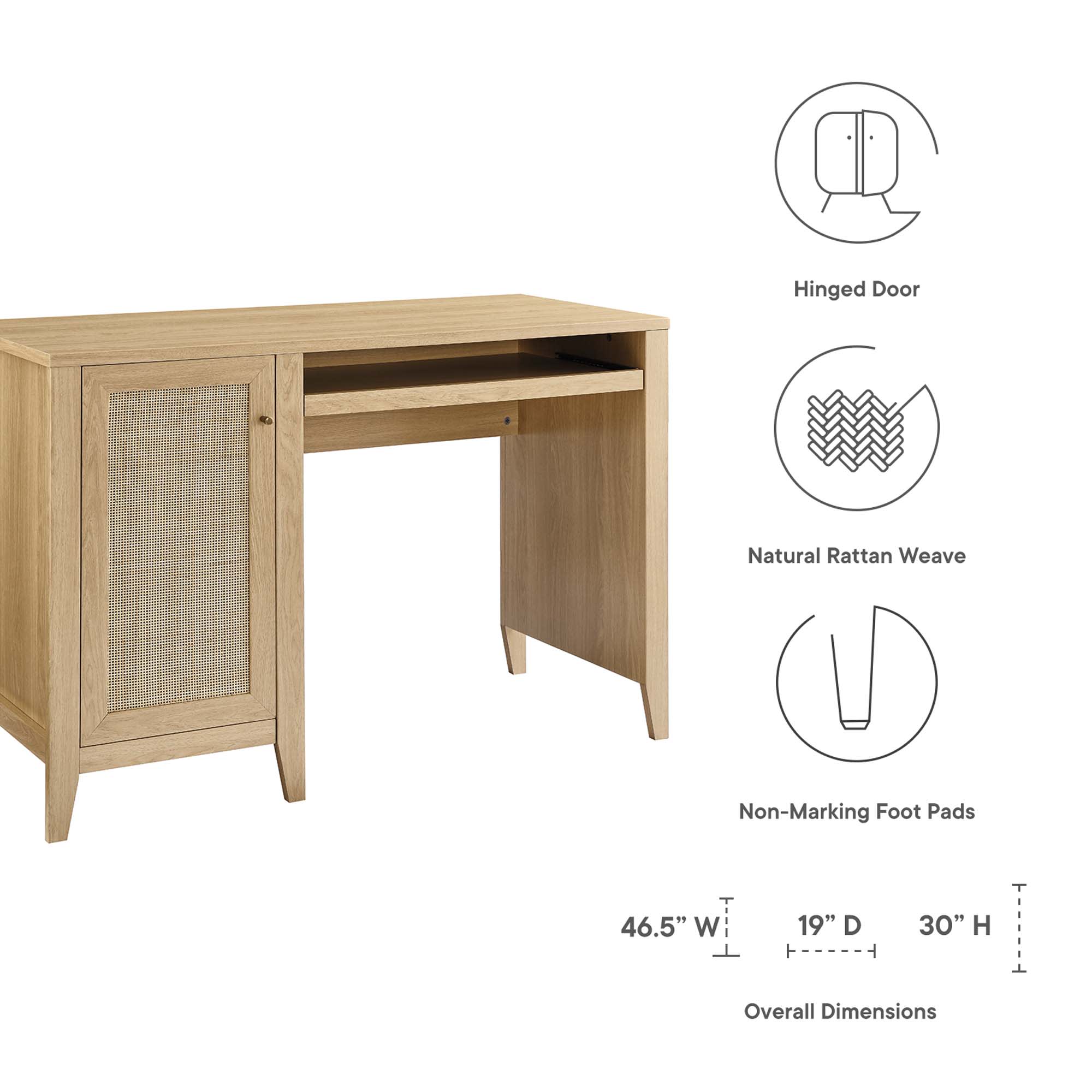 Modway EEI-6116-OAK Filing-Cabinets - View #2