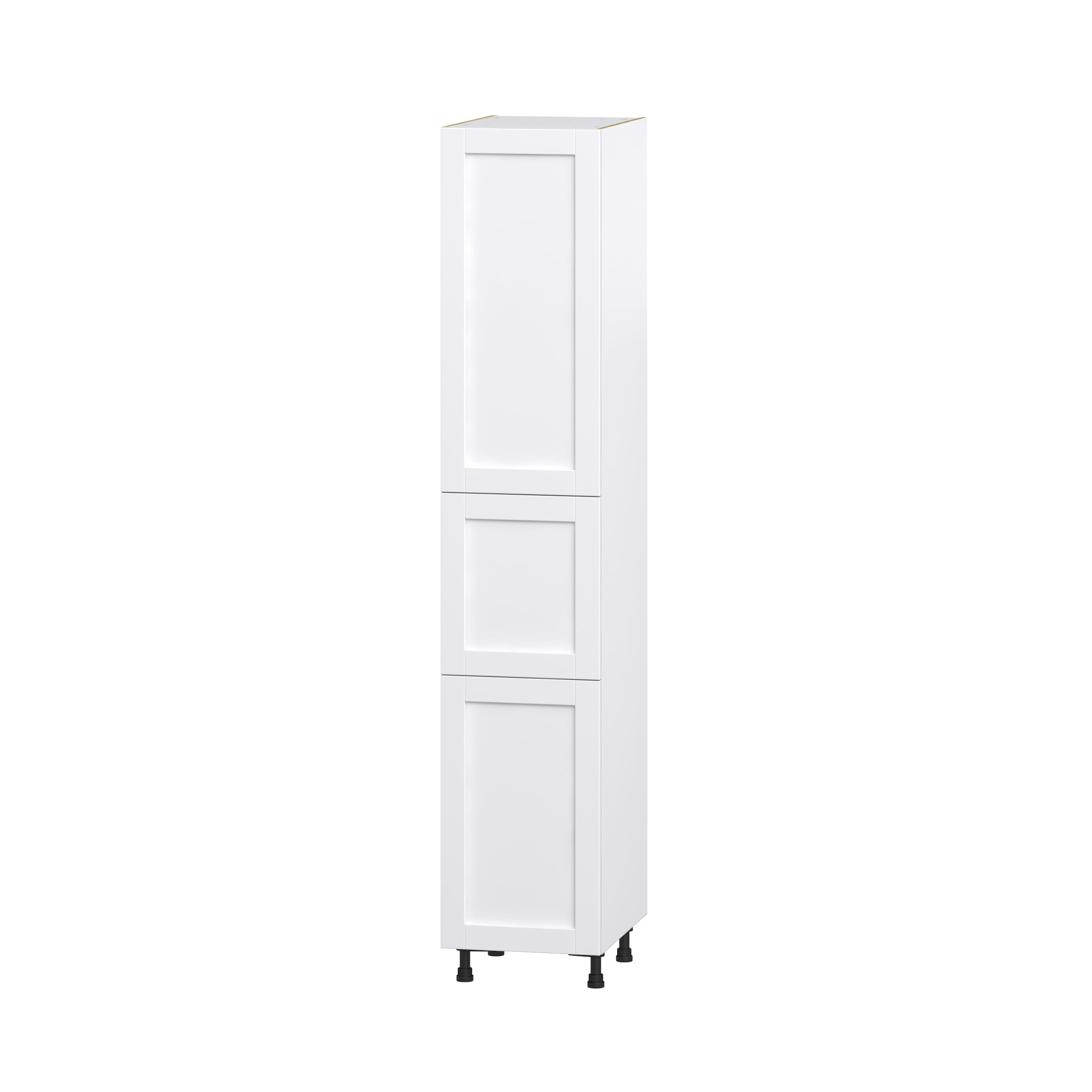 Hugo&Borg DST182494.5(L/R)-RM Rosemont 18-in W x 94.5-in H x 24-in D Glacier White Pantry Fully assembled Cabinet (Recessed Panel Shaker)